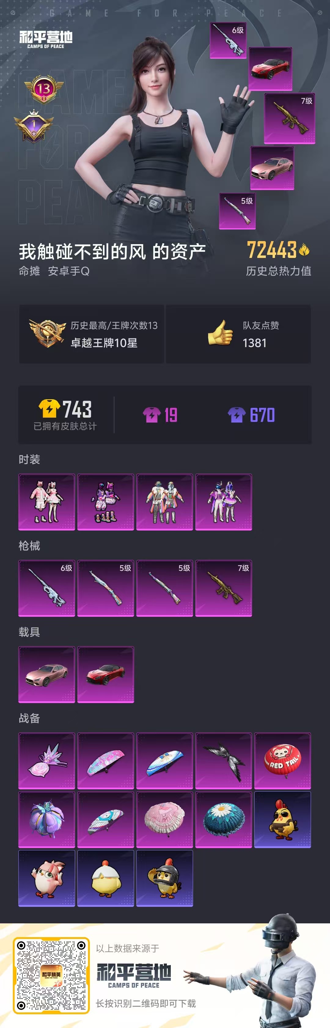 HPSJ3435738和平精英账号详情图2