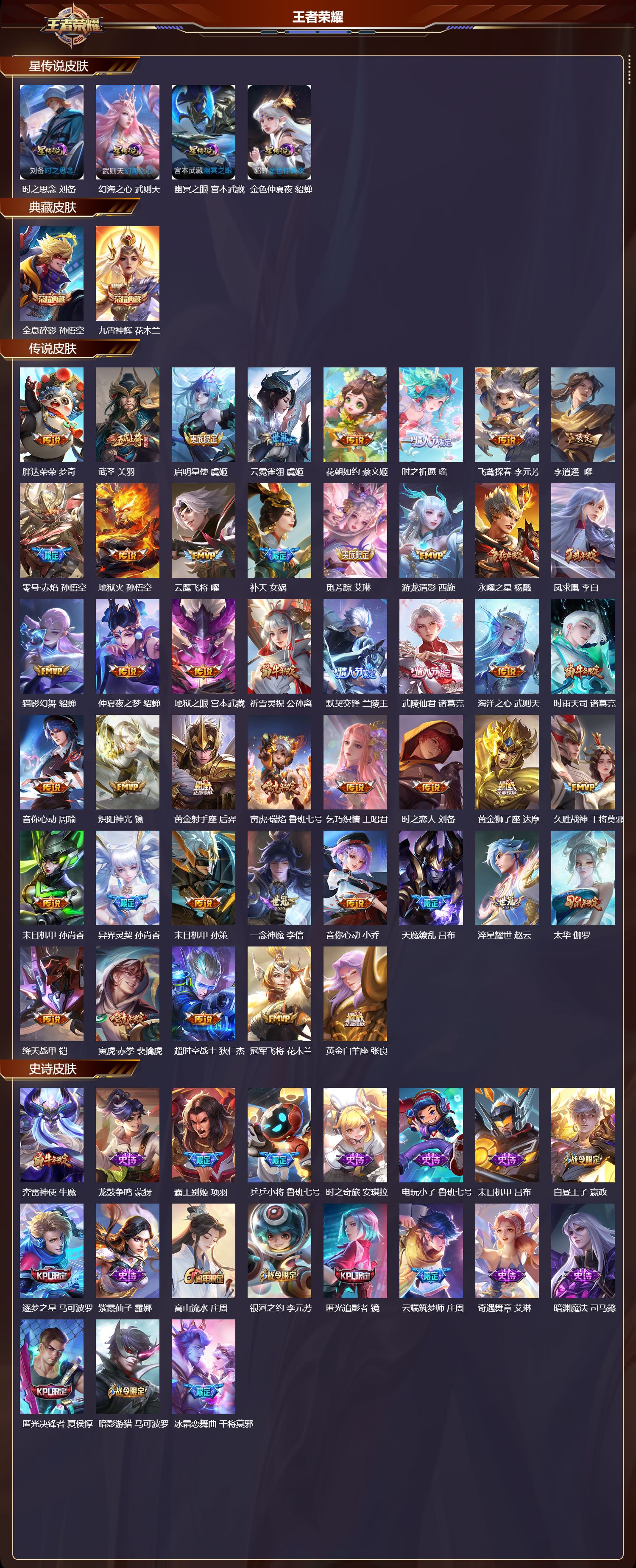 WZMK3442746王者荣耀账号详情图2