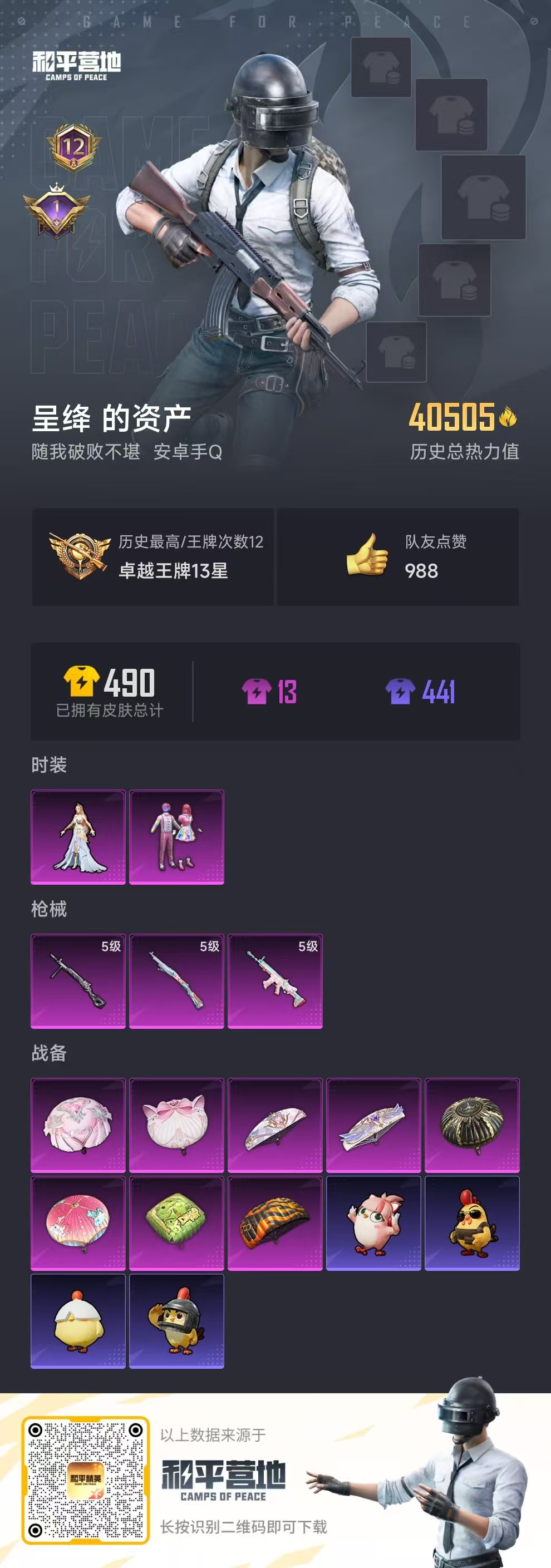 HPSJ3435435和平精英账号详情图4