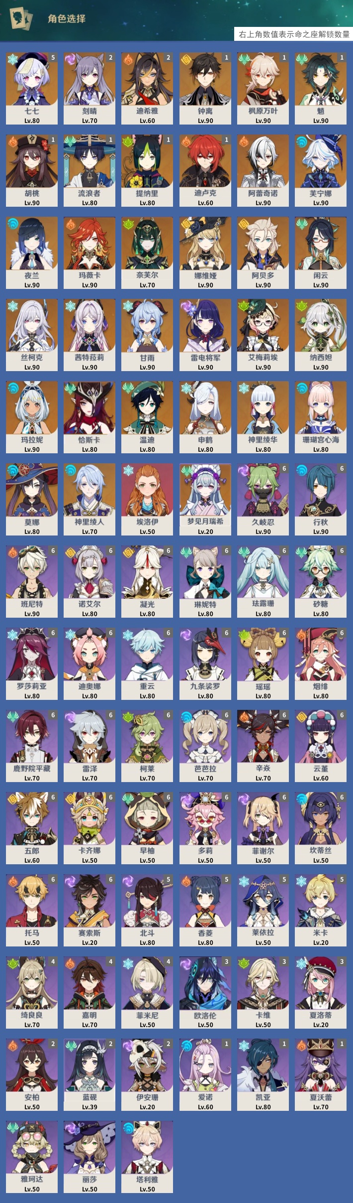 YSMK316820原神账号详情图3