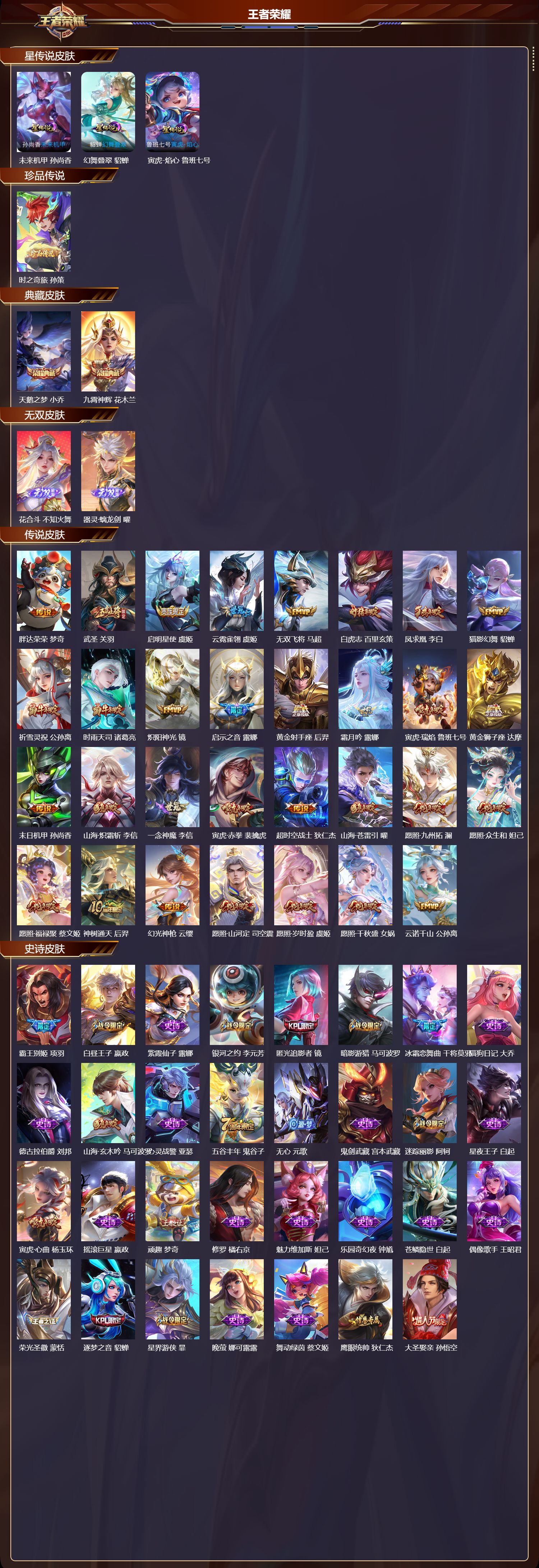 WZMK3442733王者荣耀账号详情图2 WZMK3442733王者荣耀账号详情图2