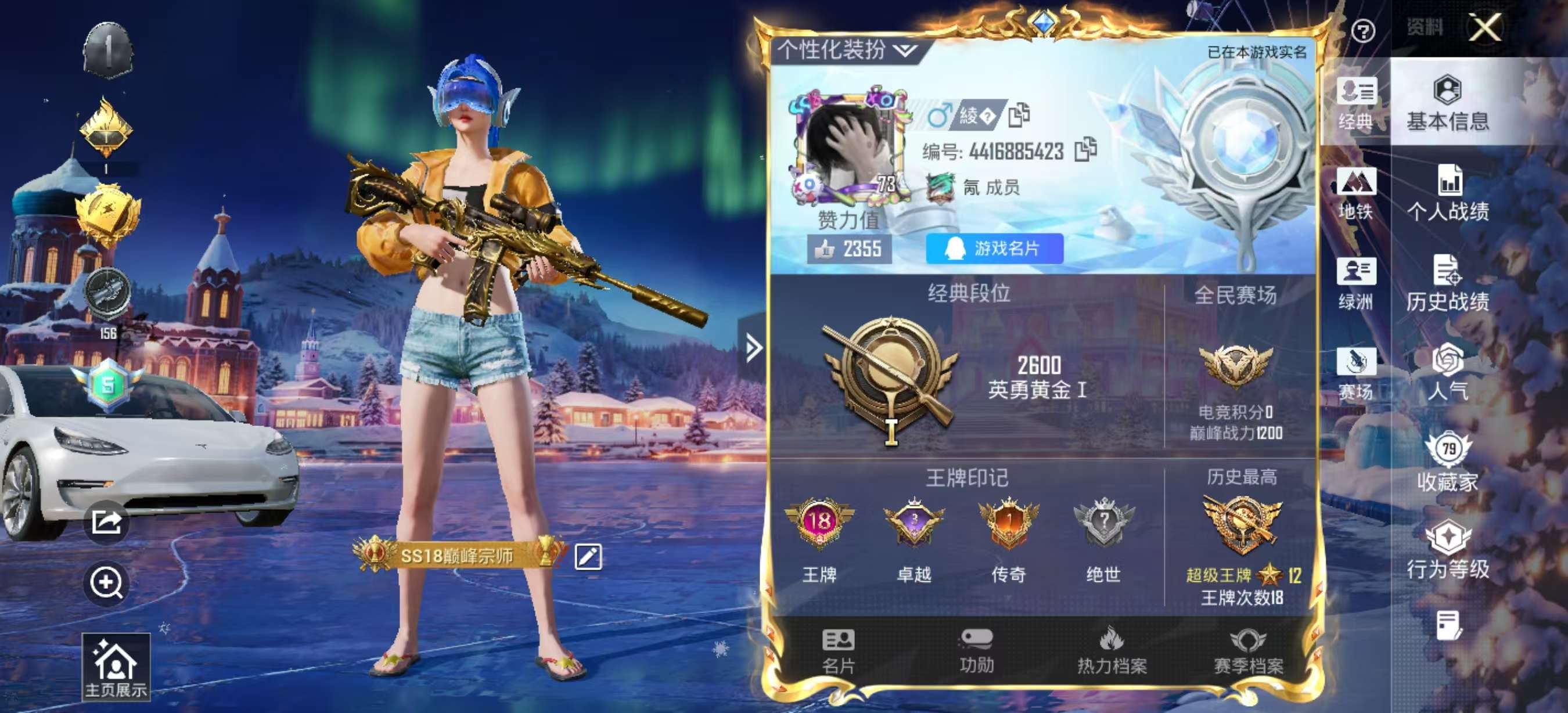 HPSJ3437532和平精英账号详情图2