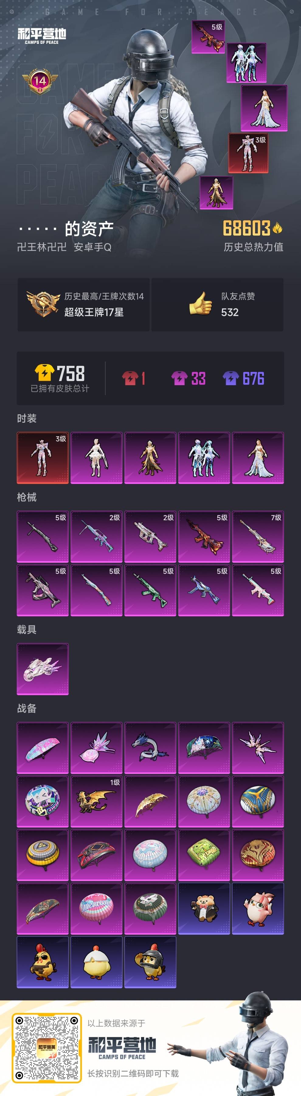 HPSJ3439448和平精英账号详情图3