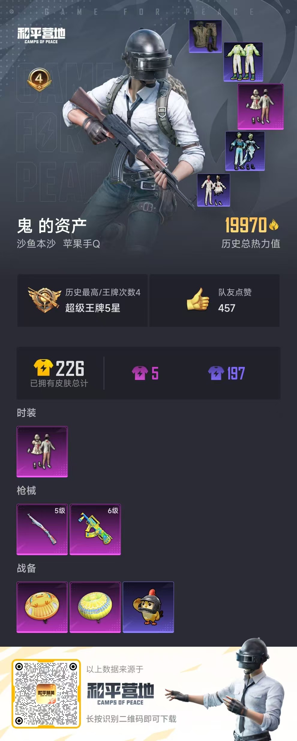 HPSJ3435164和平精英账号详情图3