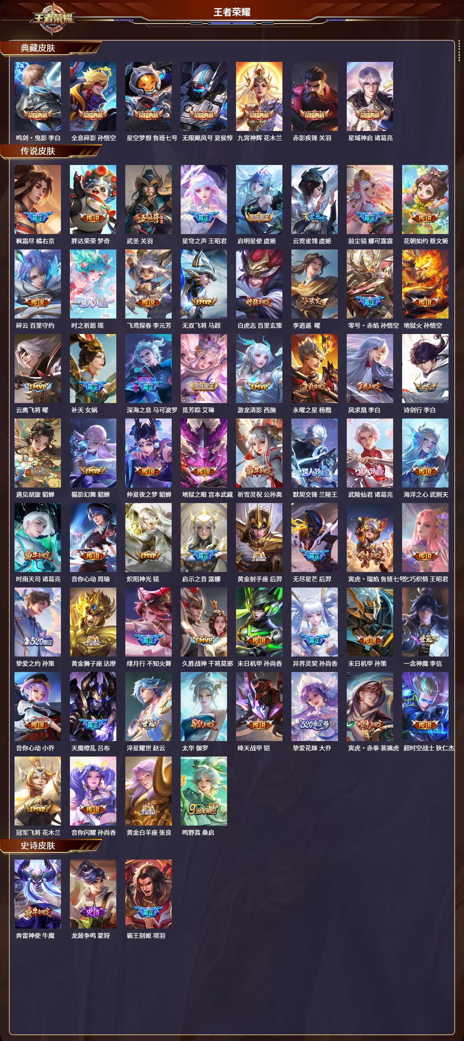 WZLX4220887王者荣耀账号详情图3 WZLX4220887王者荣耀账号详情图3