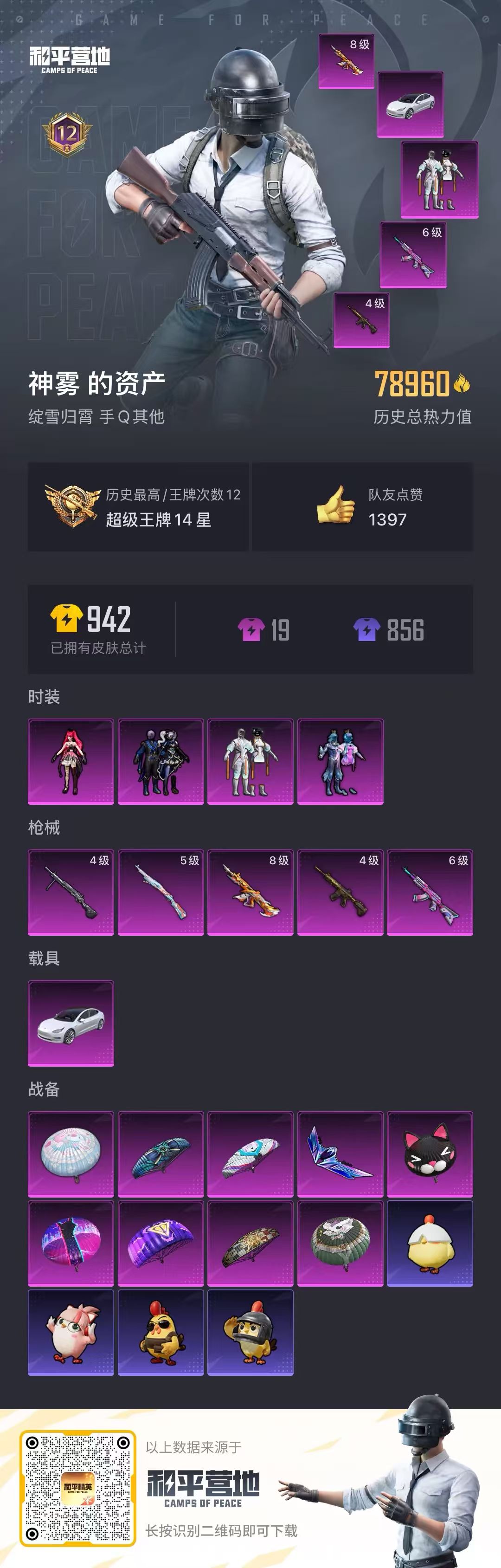 HPSJ3435559和平精英账号详情图3