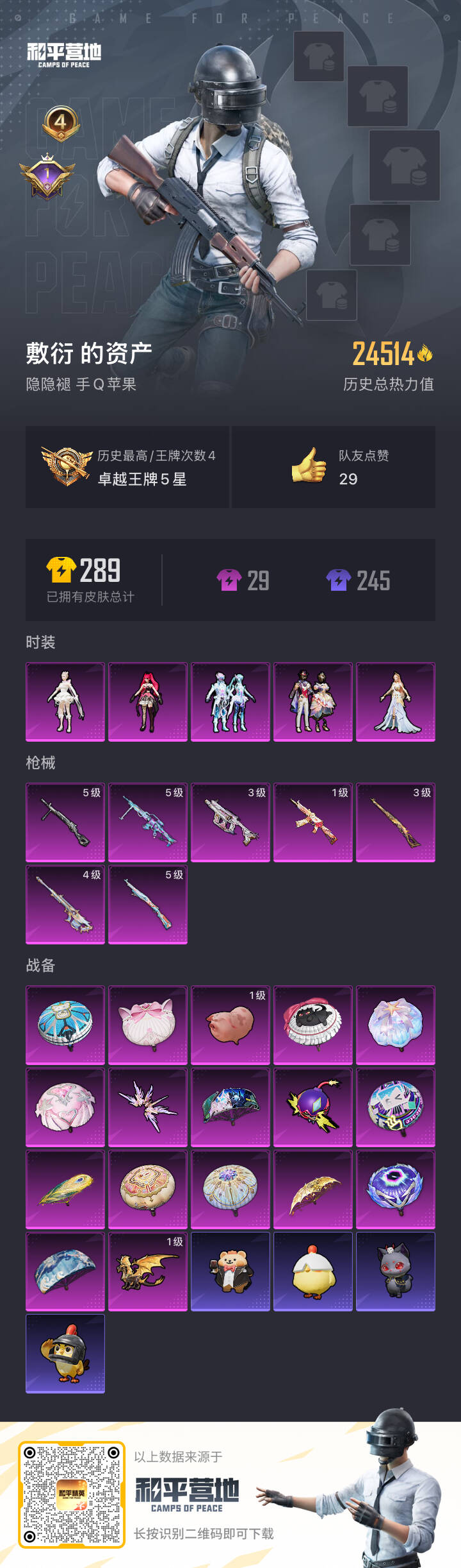 HPSJ3439421和平精英账号详情图4