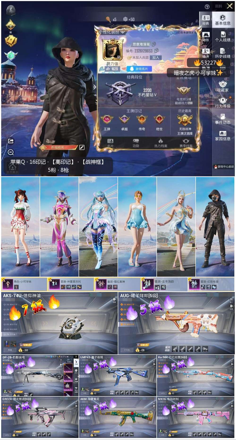 HPSJ3435136和平精英账号详情图3