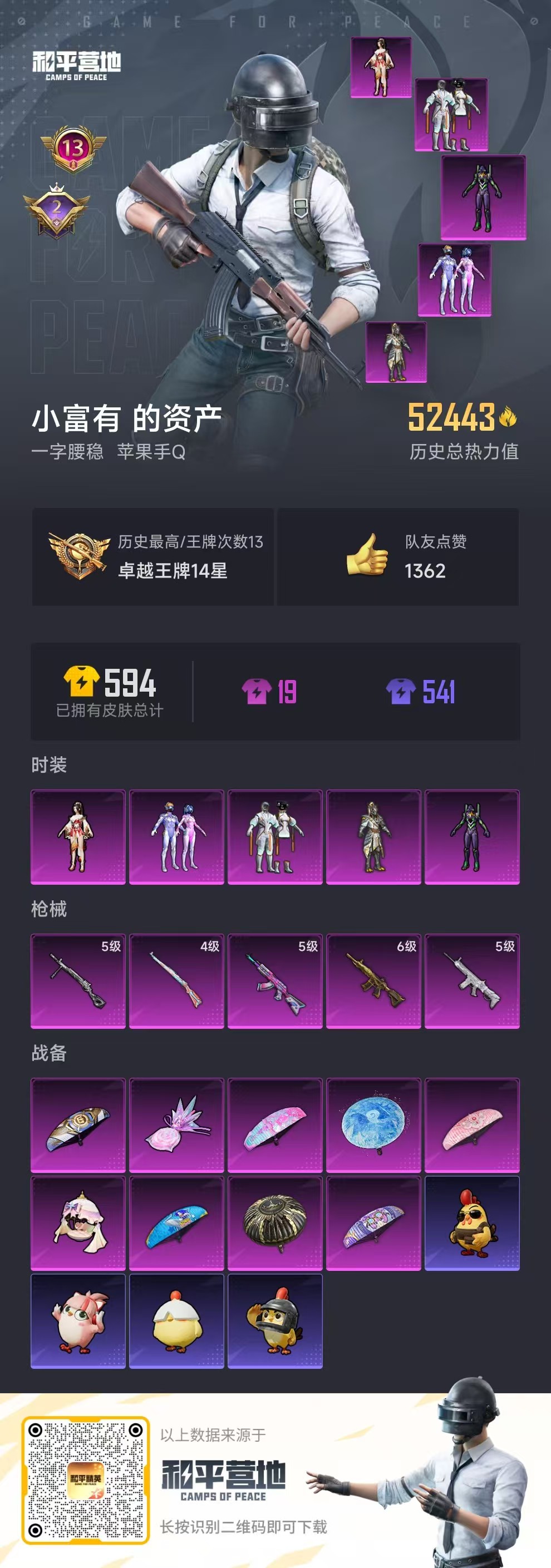 HPSJ3435332和平精英账号详情图4