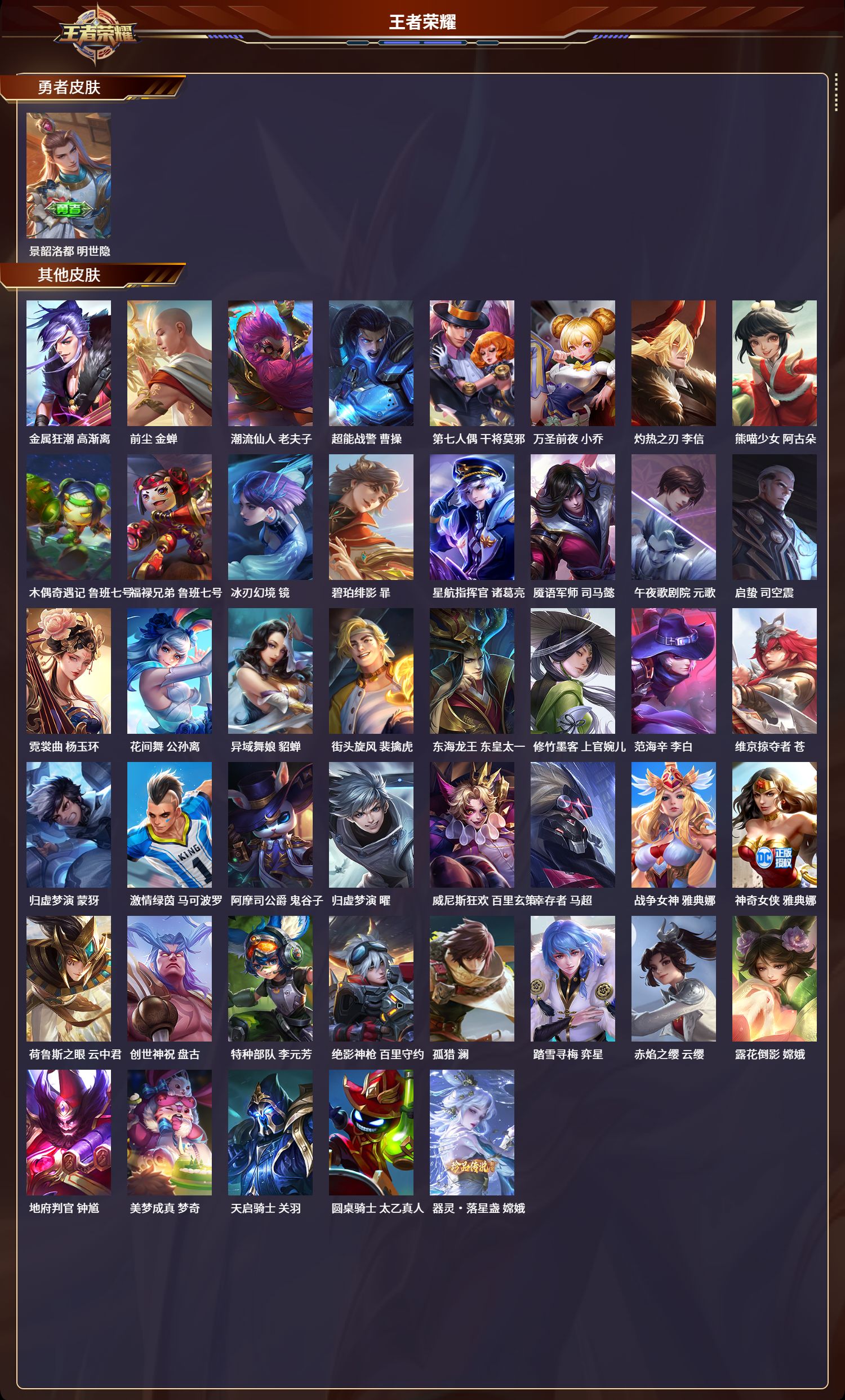 WZLX4220870王者荣耀账号详情图7