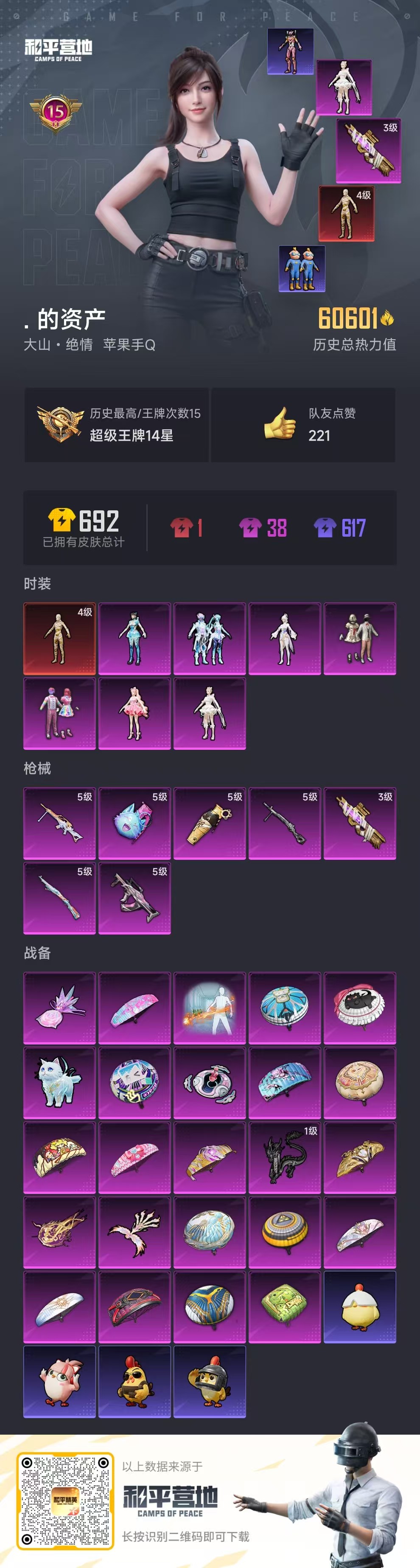 HPSJ3439437和平精英账号详情图4