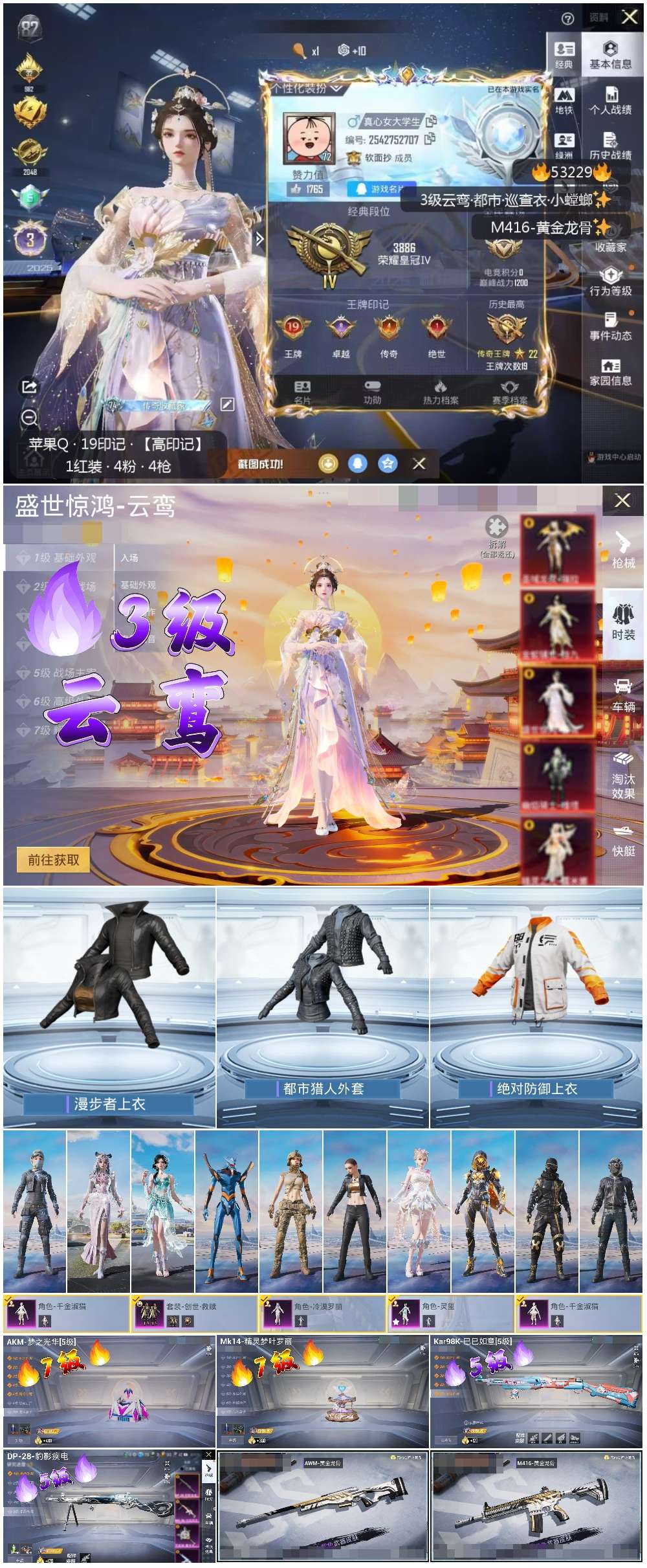 HPSJ3435887和平精英账号详情图4