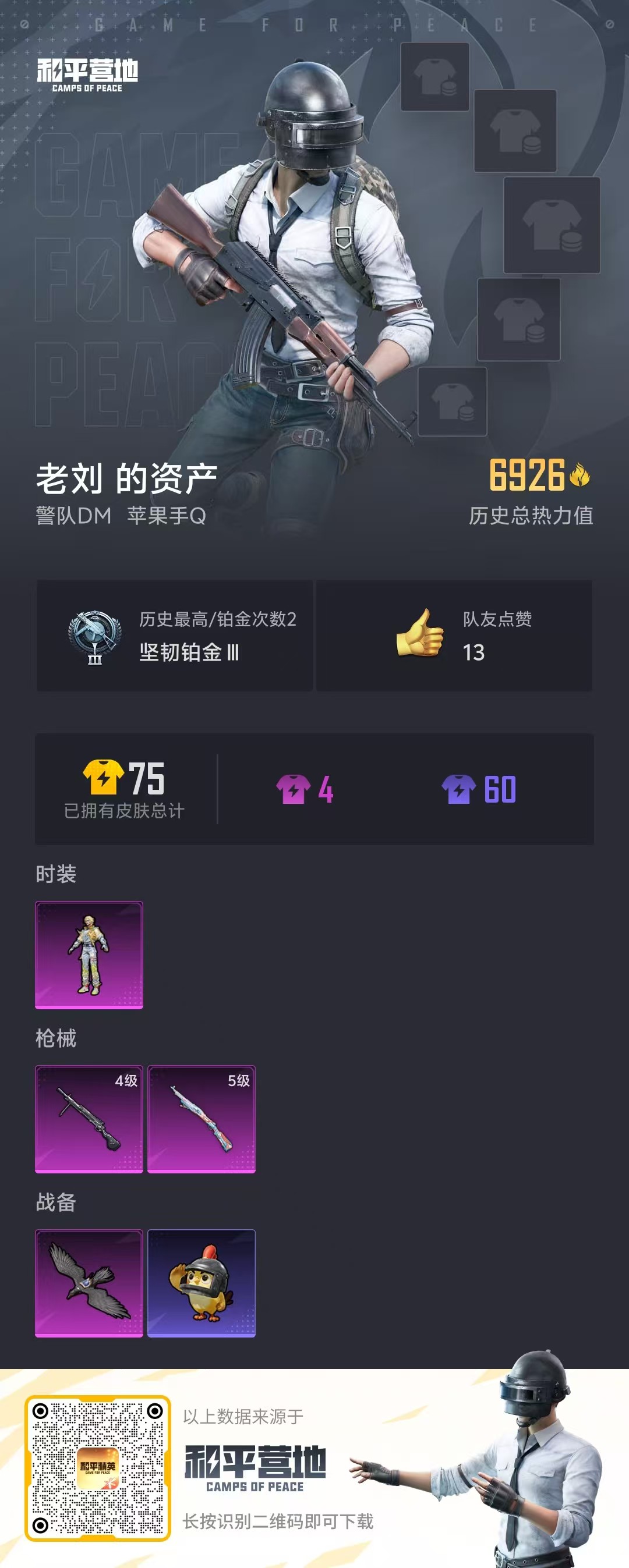 HPSJ3435141和平精英账号详情图3