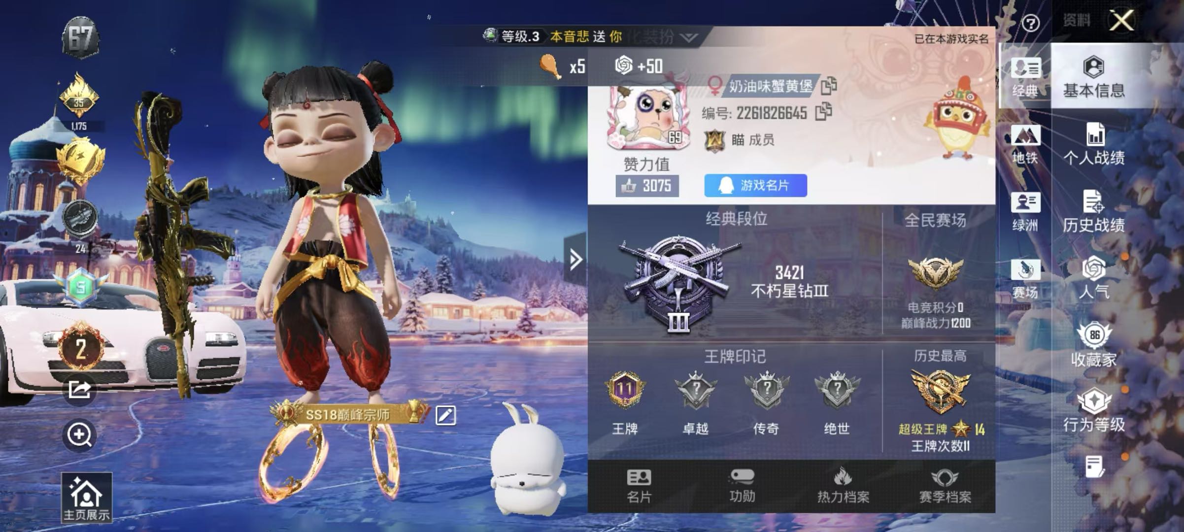 HPSJ3435484和平精英账号详情图3