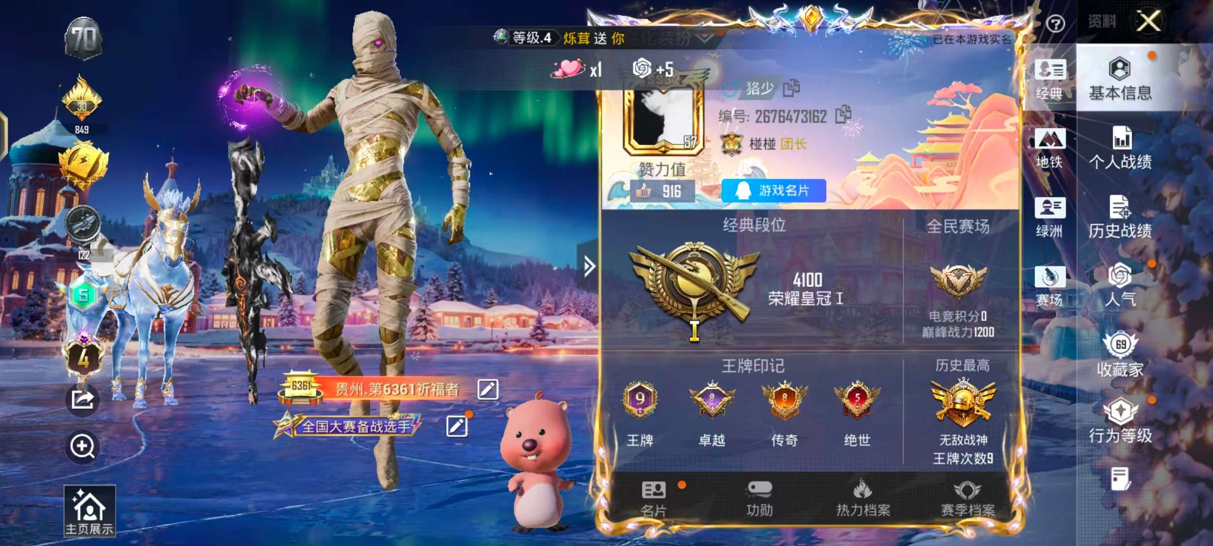 HPSJ3439465和平精英账号详情图2