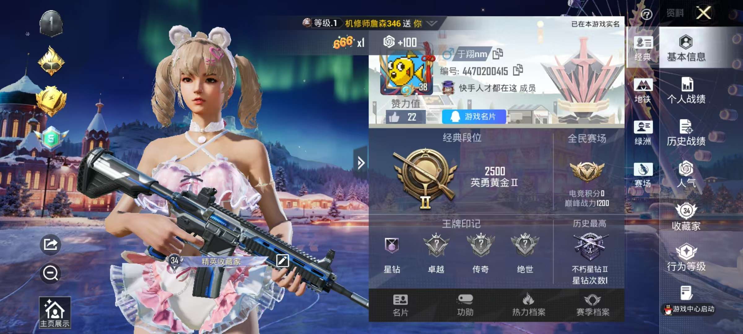 HPSJ3435365和平精英账号详情图2