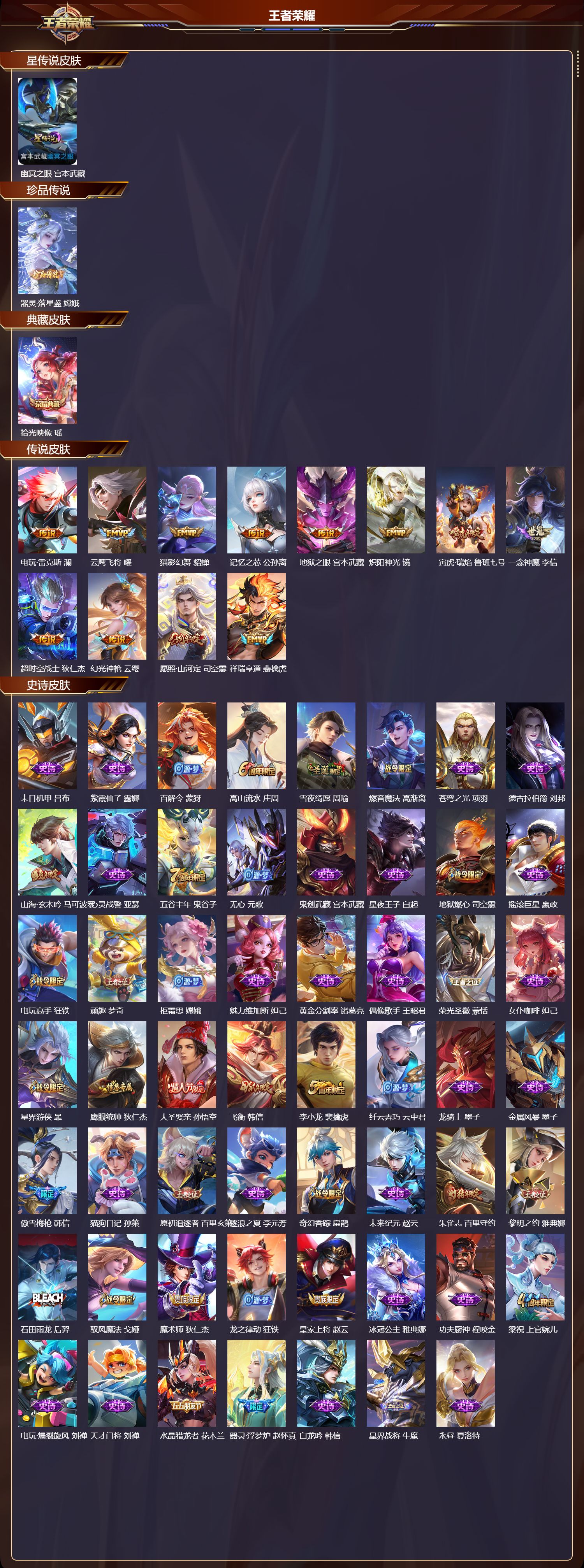 WZMK3442745王者荣耀账号详情图2