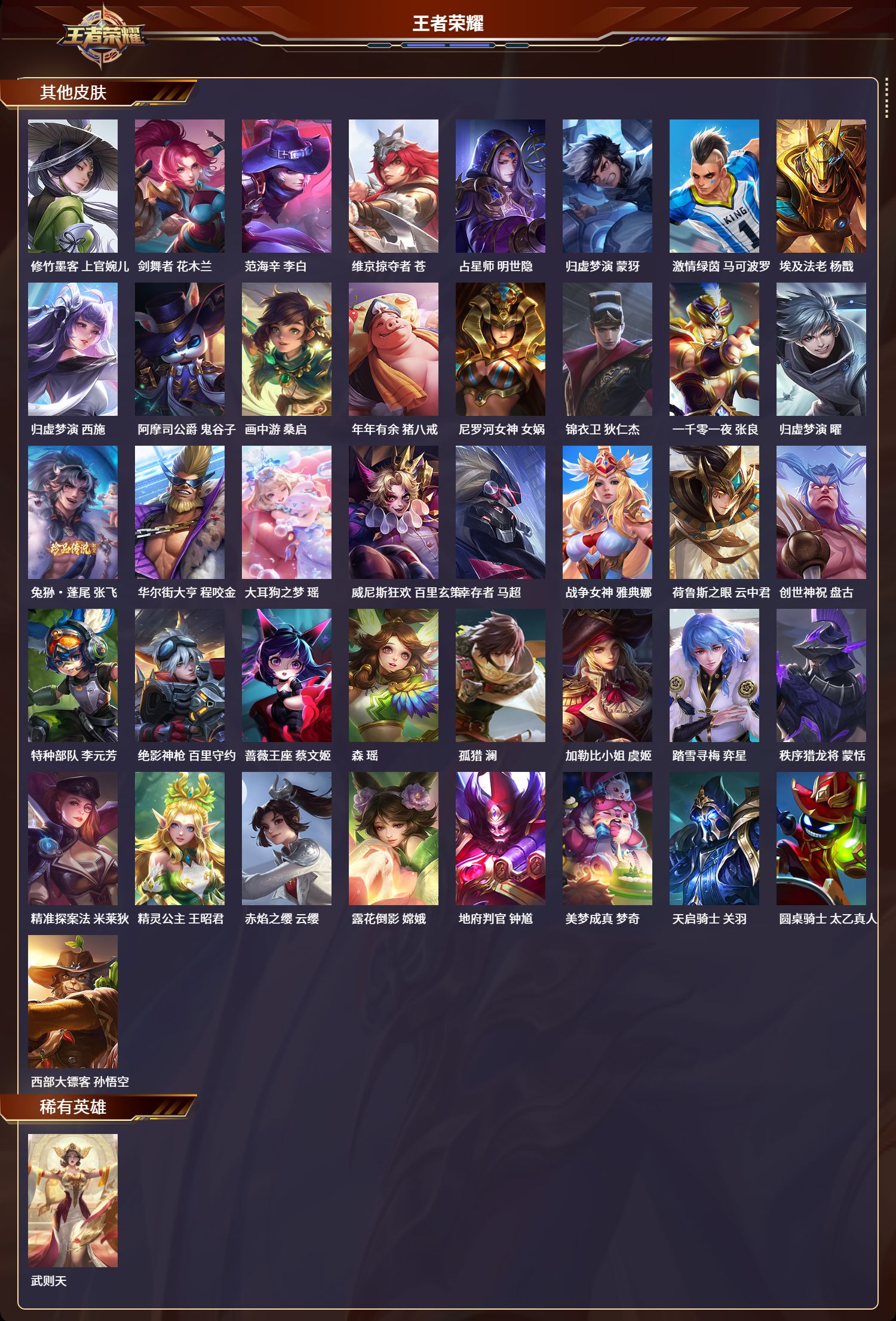 WZLX4220877王者荣耀账号详情图8