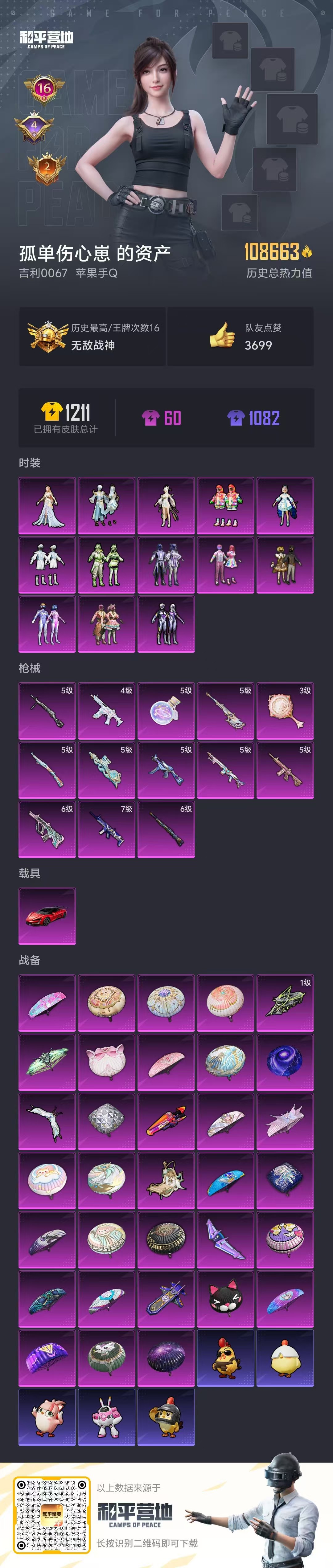 HPSJ3435562和平精英账号详情图4