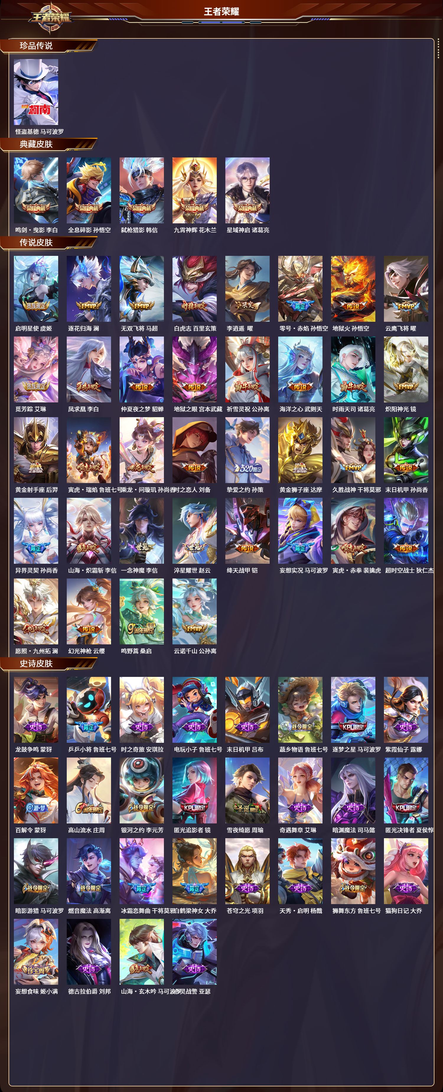 WZLX4220927王者荣耀账号详情图3