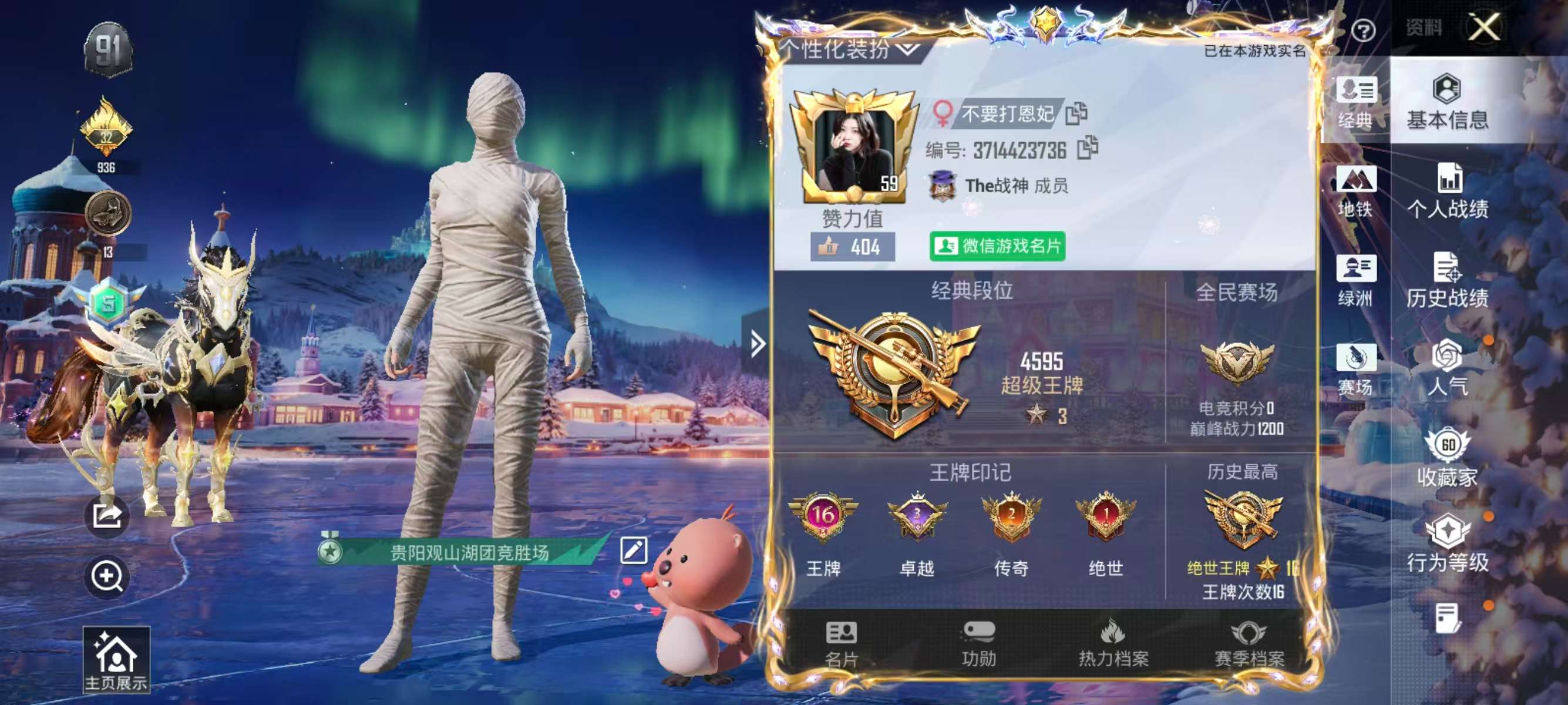 HPSJ3435444和平精英账号详情图2