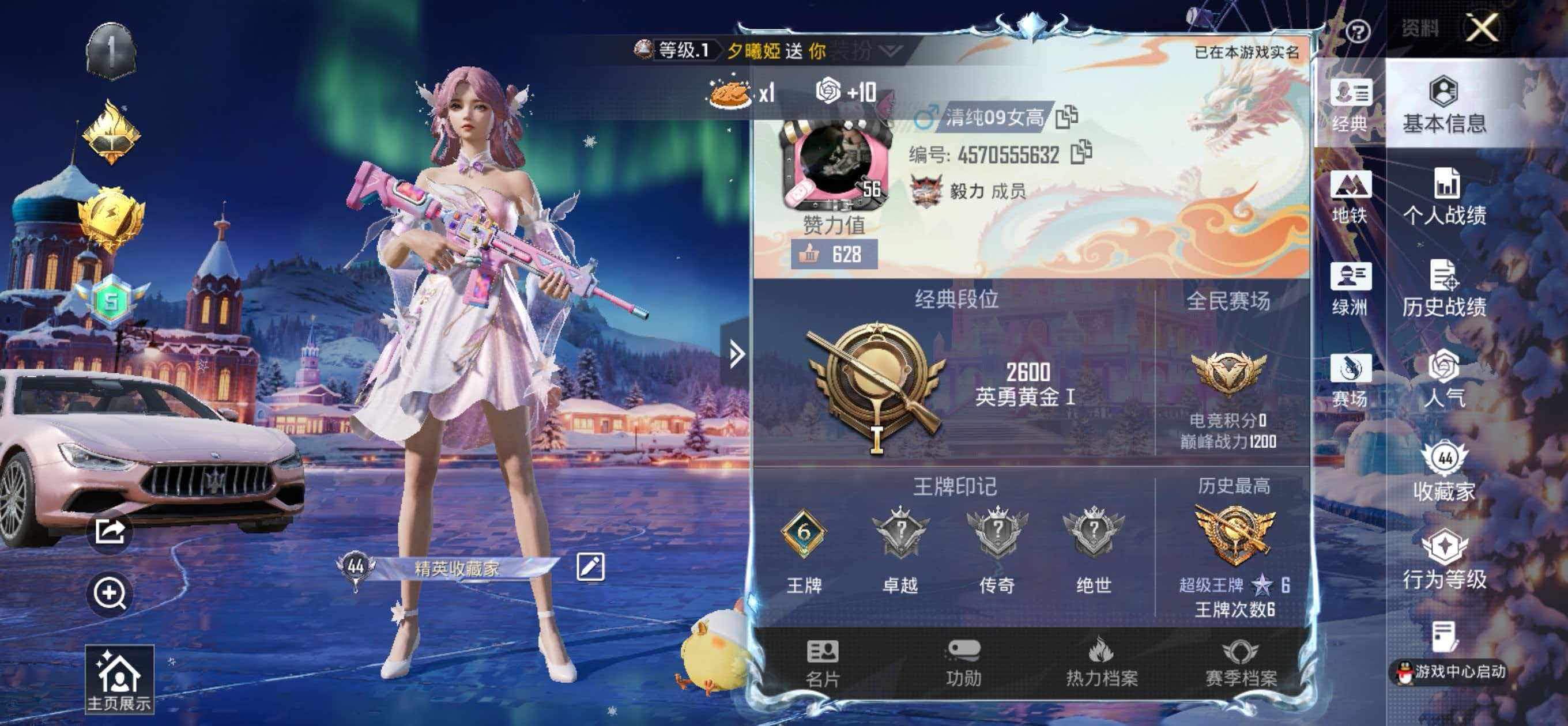 HPSJ3437509和平精英账号详情图2