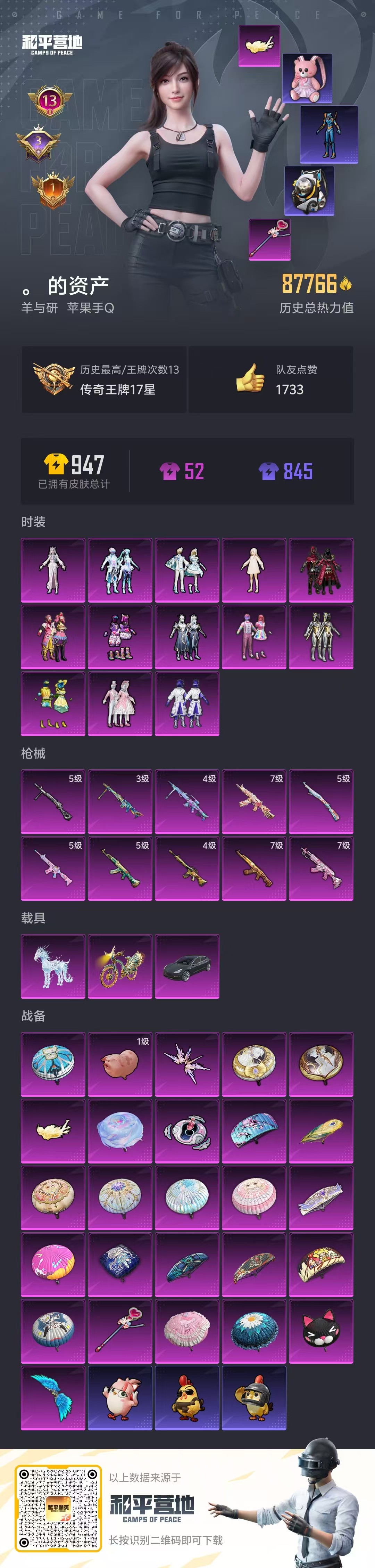 HPSJ3437523和平精英账号详情图3