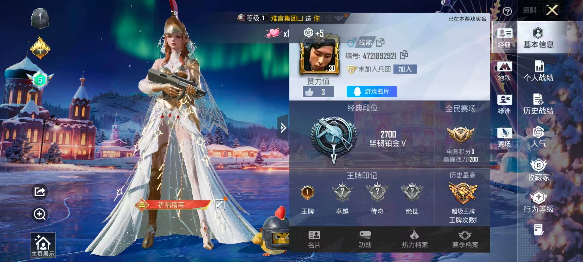 HPSJ3437527和平精英账号详情图2