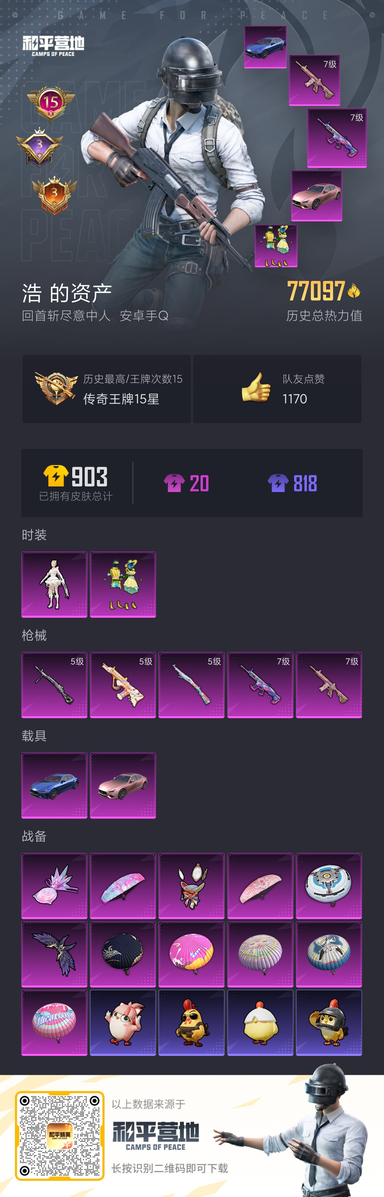 HPSJ3435336和平精英账号详情图2