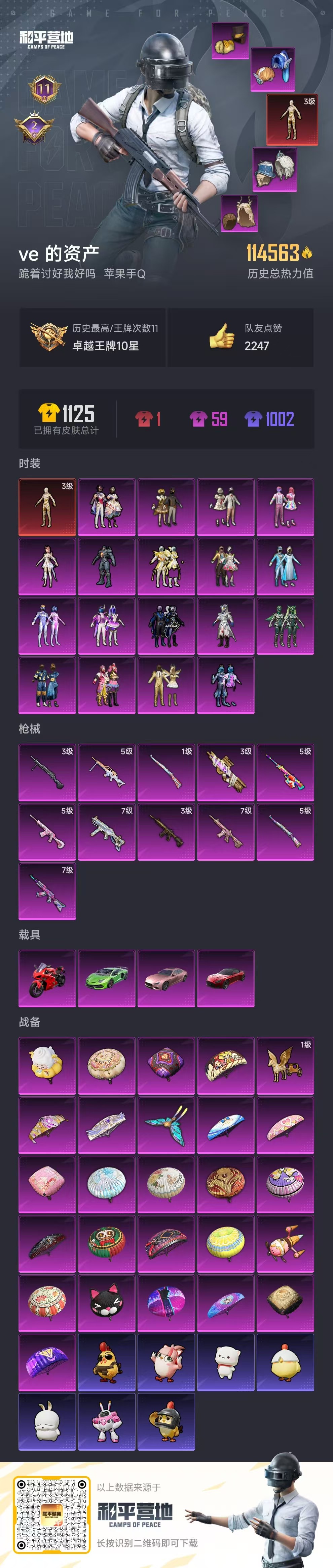 HPSJ3435283和平精英账号详情图3