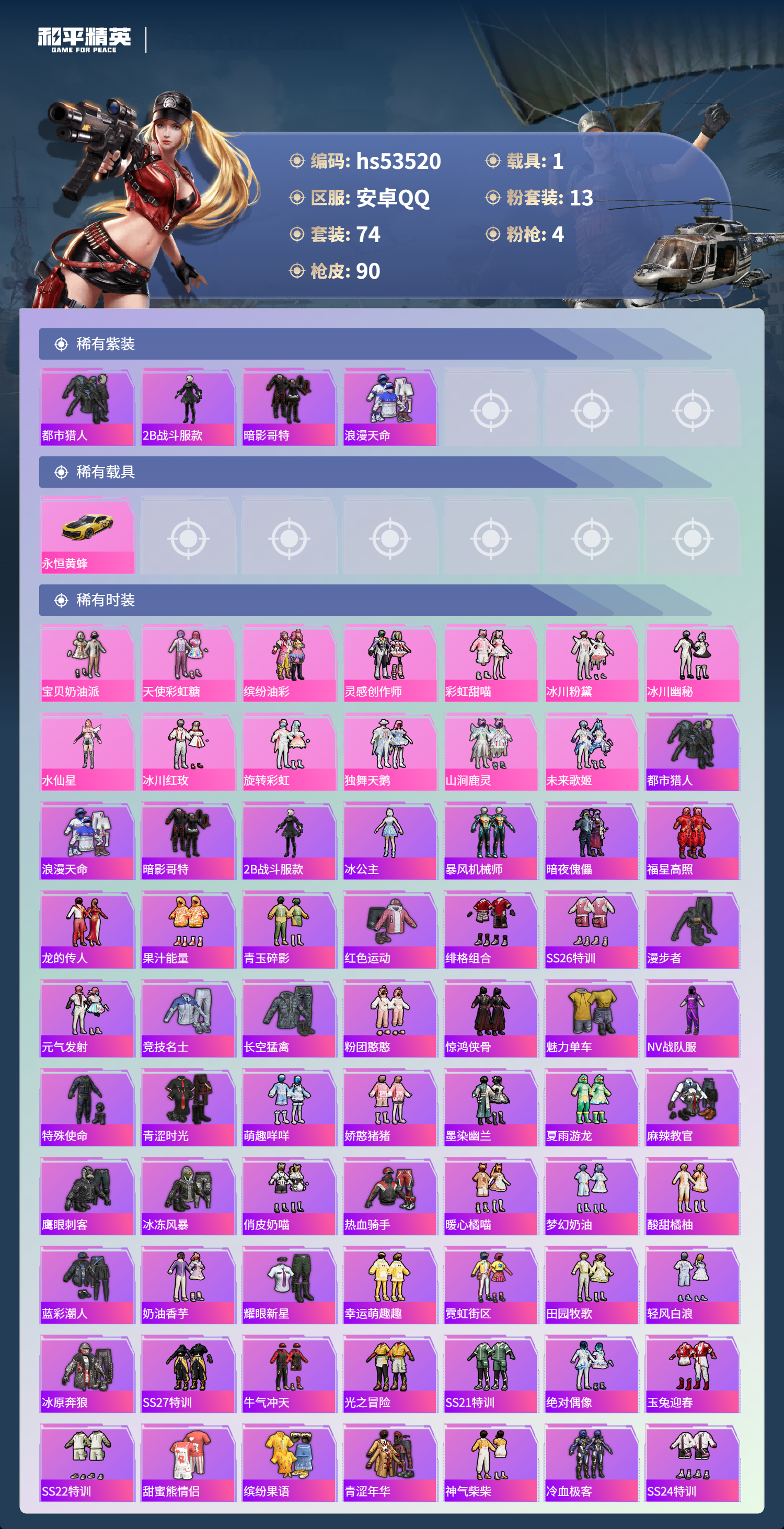 HPSJ3437516和平精英账号详情图5