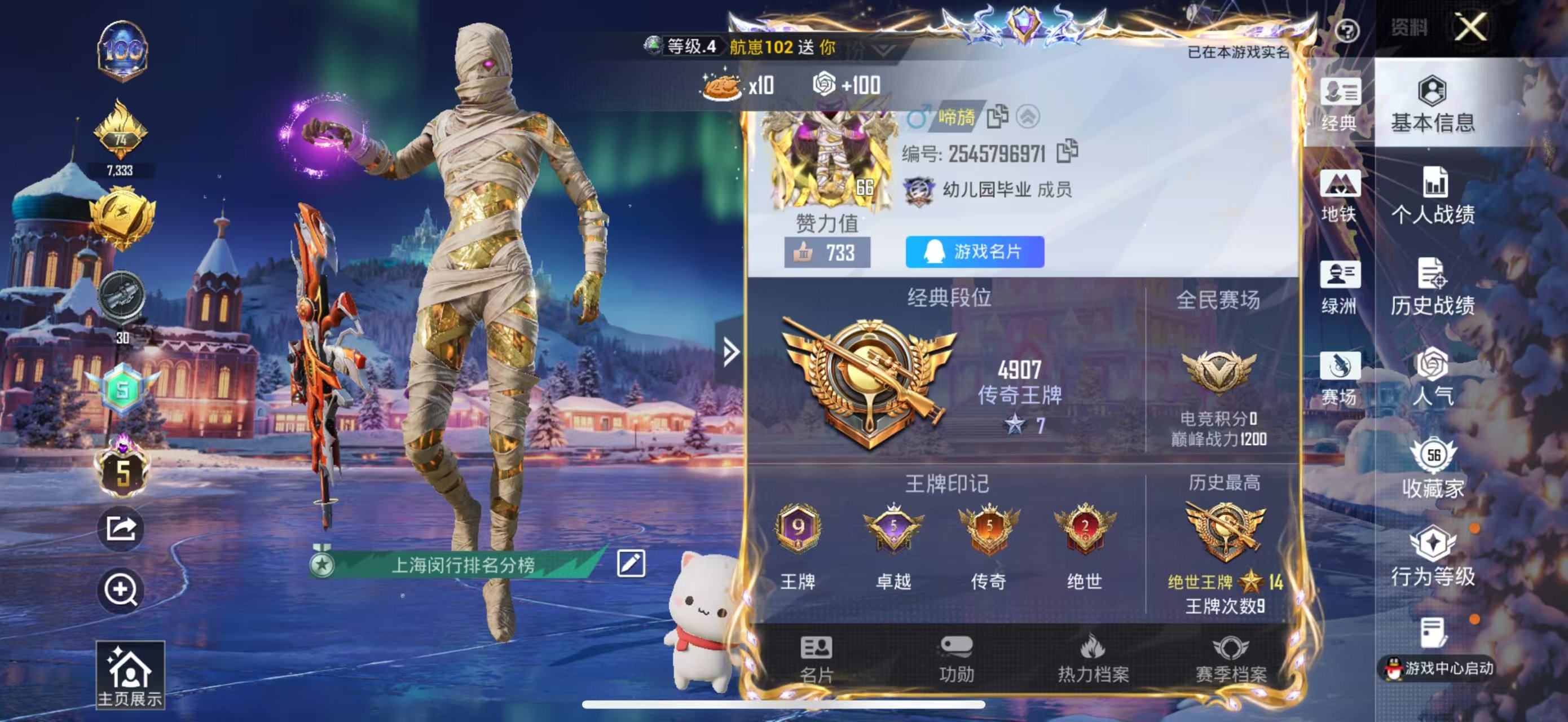 HPSJ3435203和平精英账号详情图2