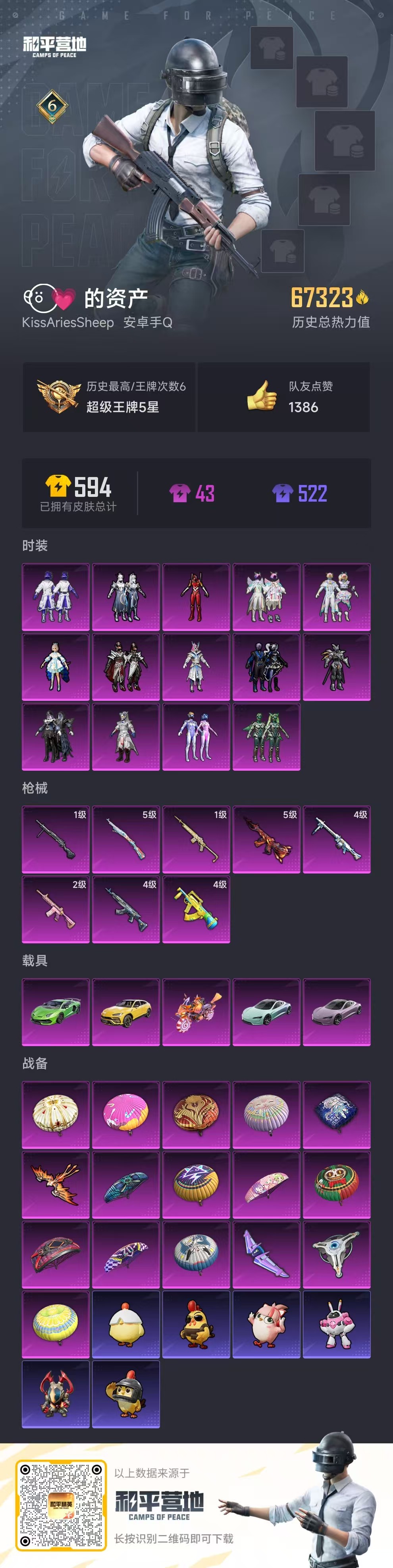 HPSJ3437531和平精英账号详情图3