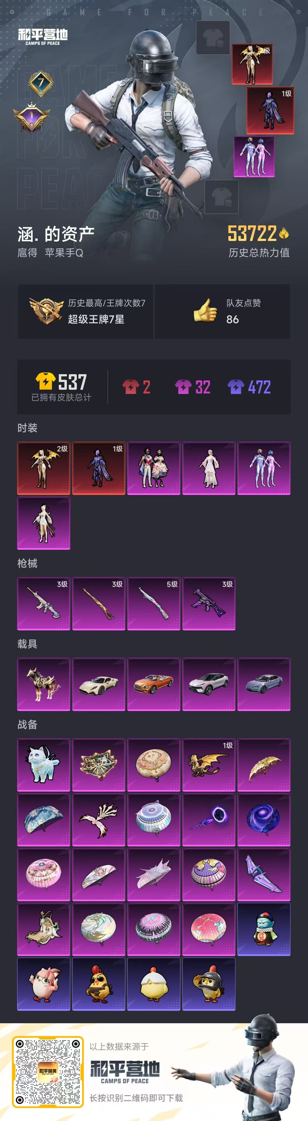 HPSJ3435302和平精英账号详情图3