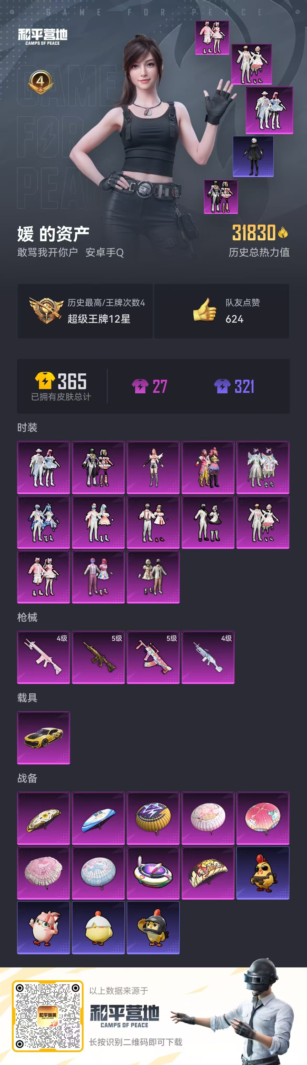 HPSJ3437516和平精英账号详情图3