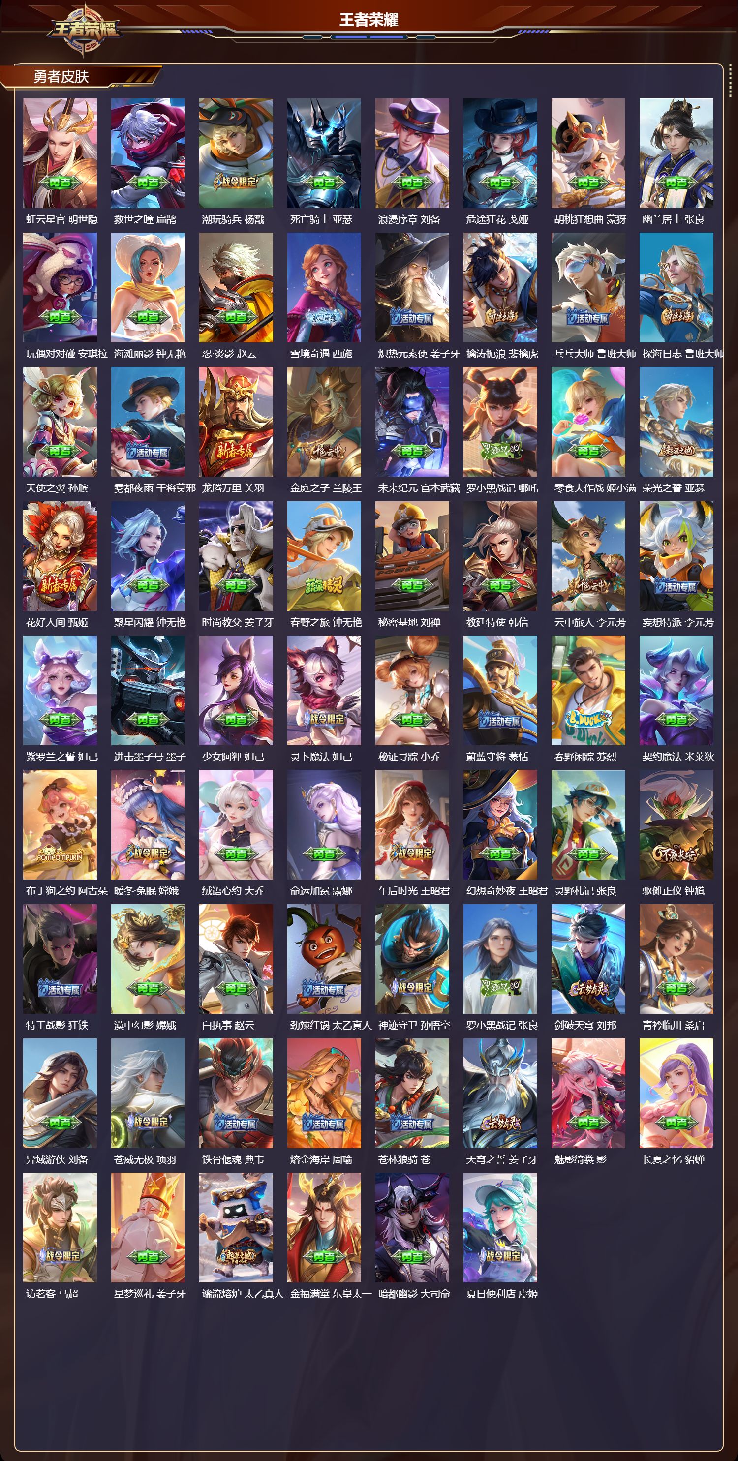 WZMK3442728王者荣耀账号详情图4