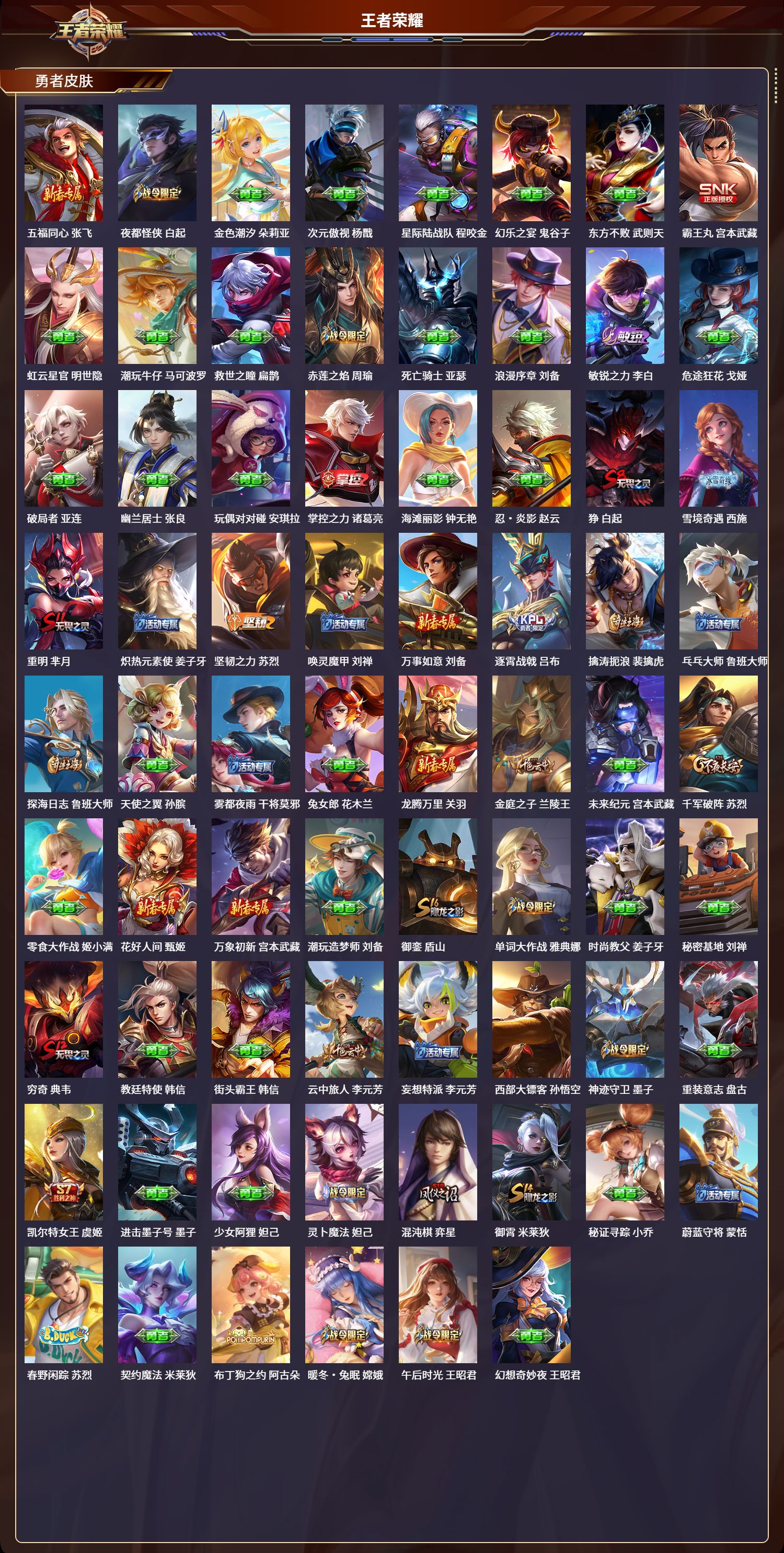 WZLX4220877王者荣耀账号详情图6