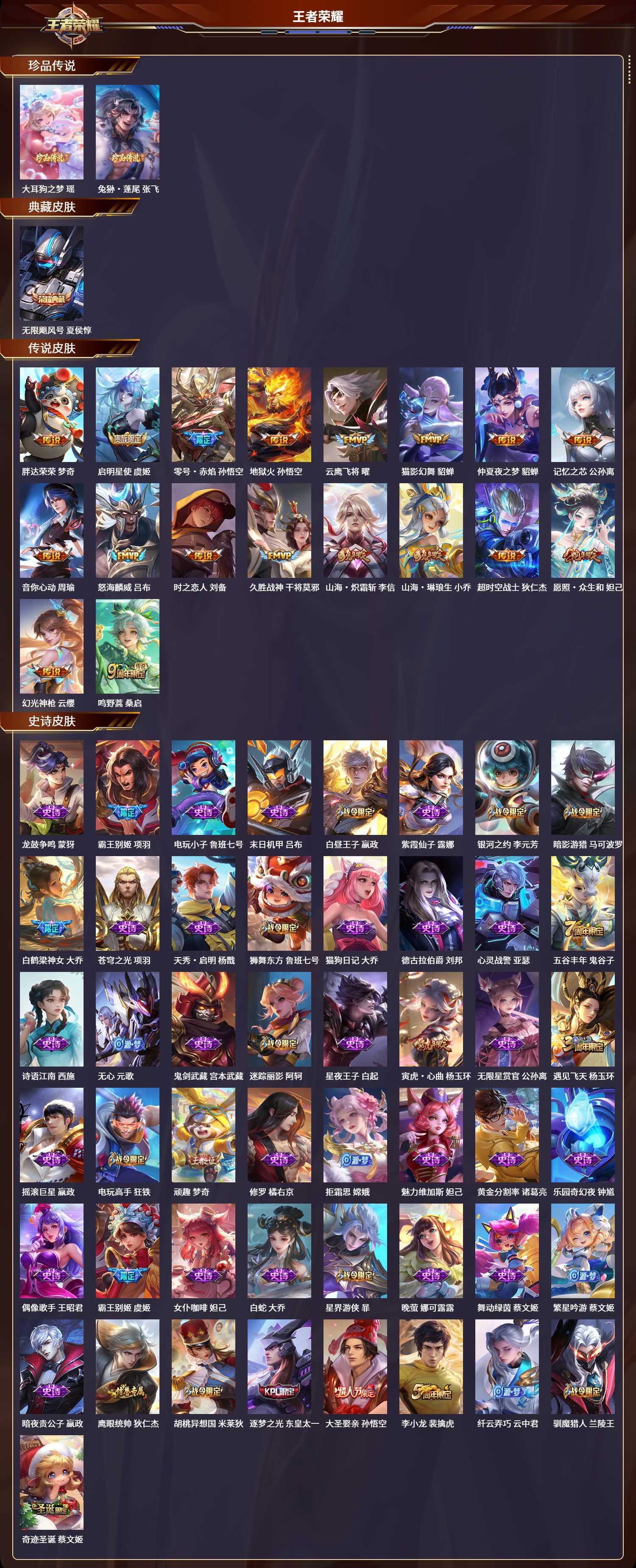 WZLX4220877王者荣耀账号详情图3