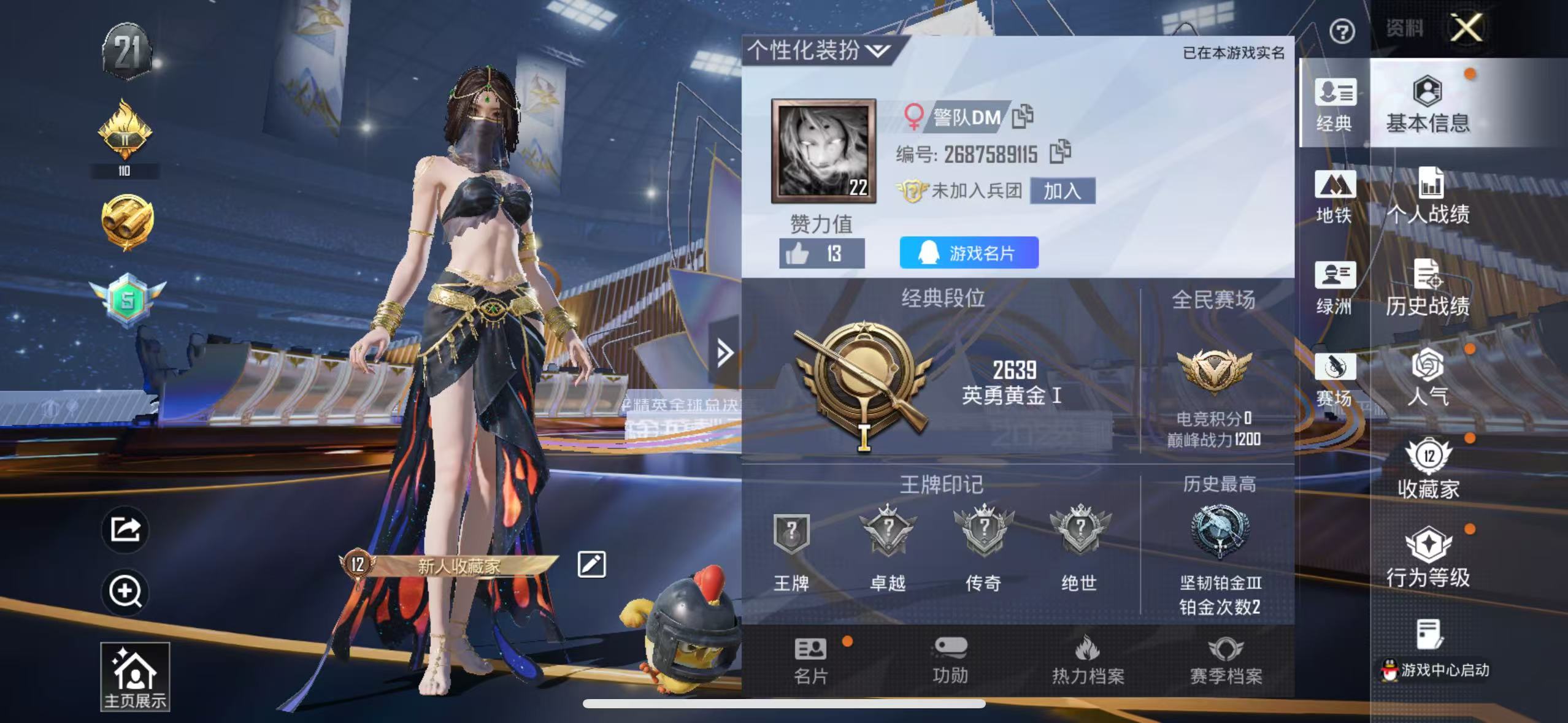 HPSJ3435141和平精英账号详情图2