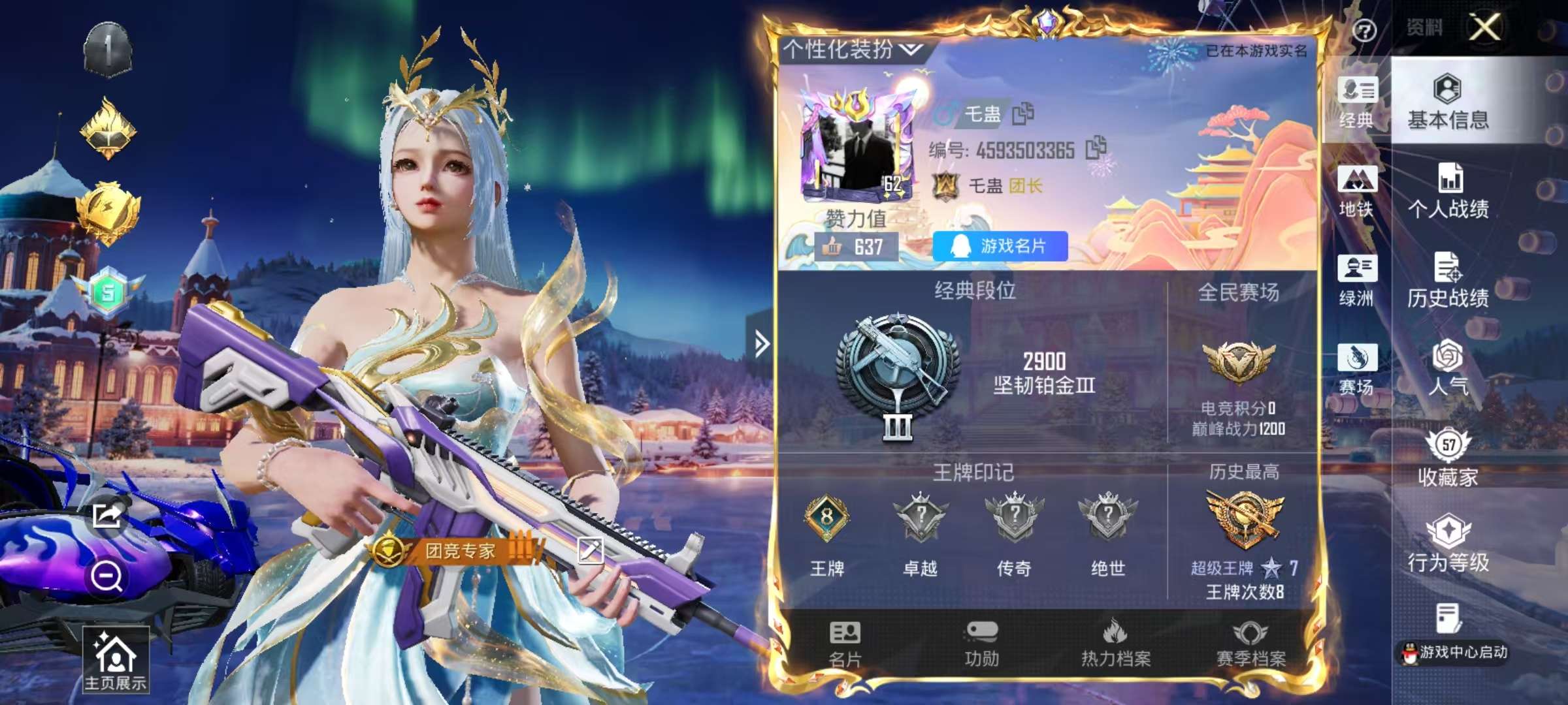 HPSJ3435319和平精英账号详情图3