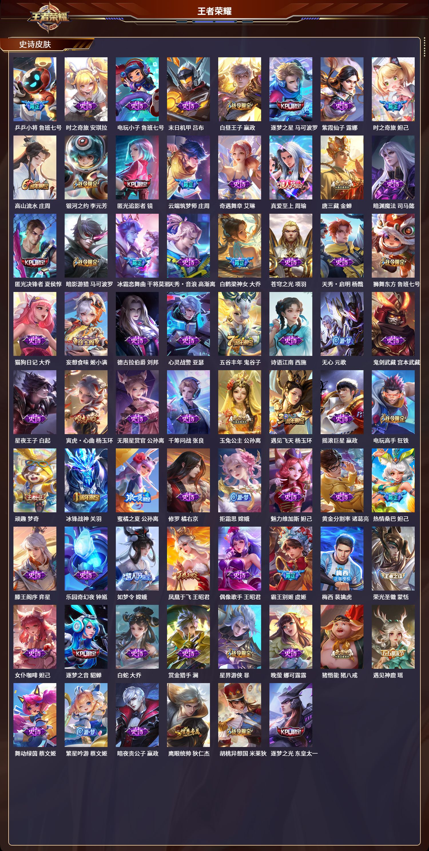 WZLX4220887王者荣耀账号详情图4 WZLX4220887王者荣耀账号详情图4