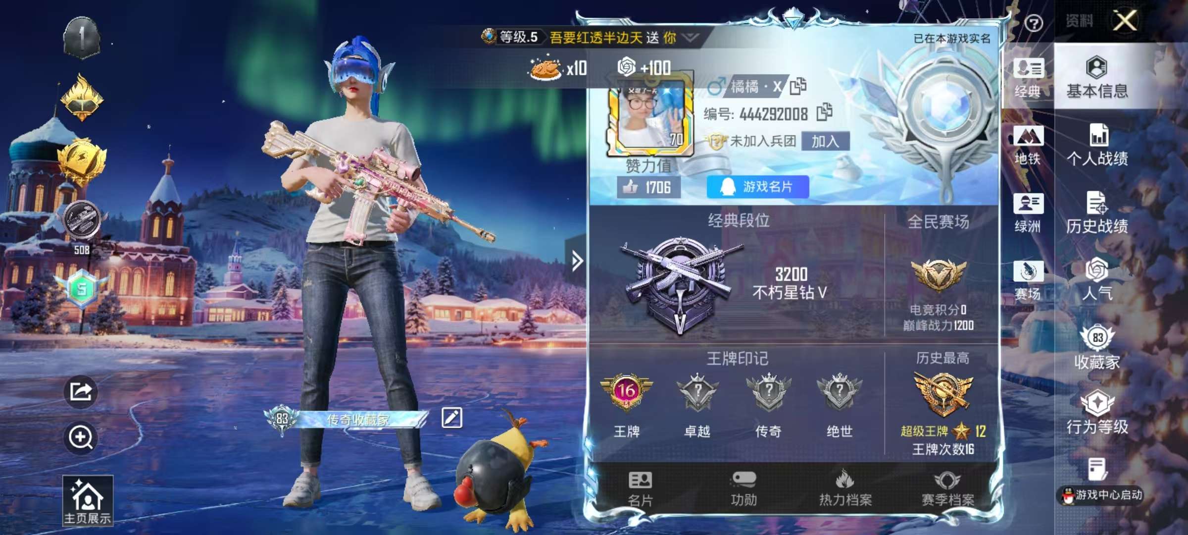 HPSJ3437581和平精英账号详情图2