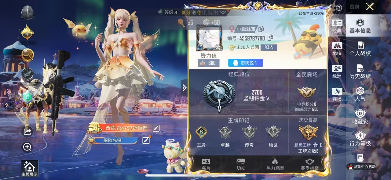 HPSJ3437590和平精英账号详情图2