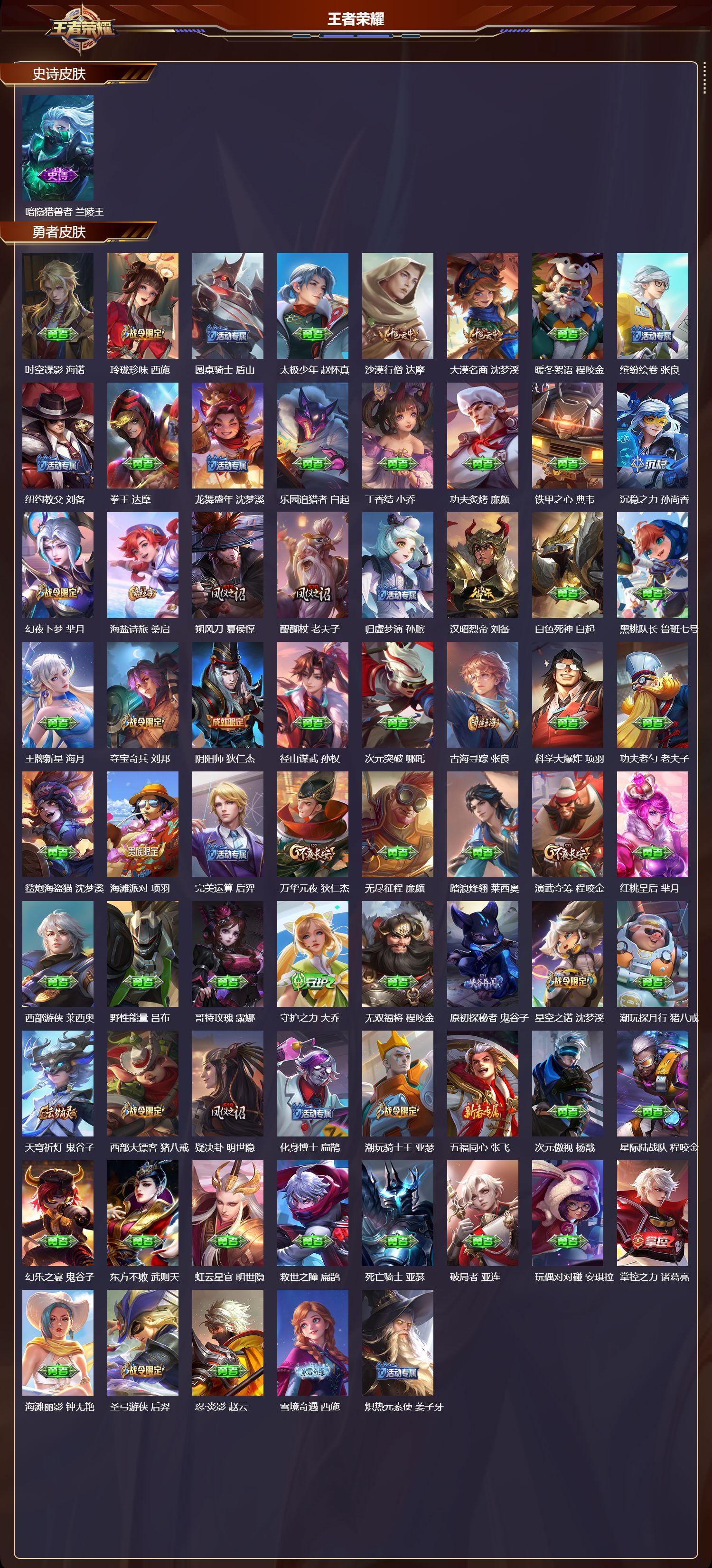 WZMK3445181王者荣耀账号详情图4