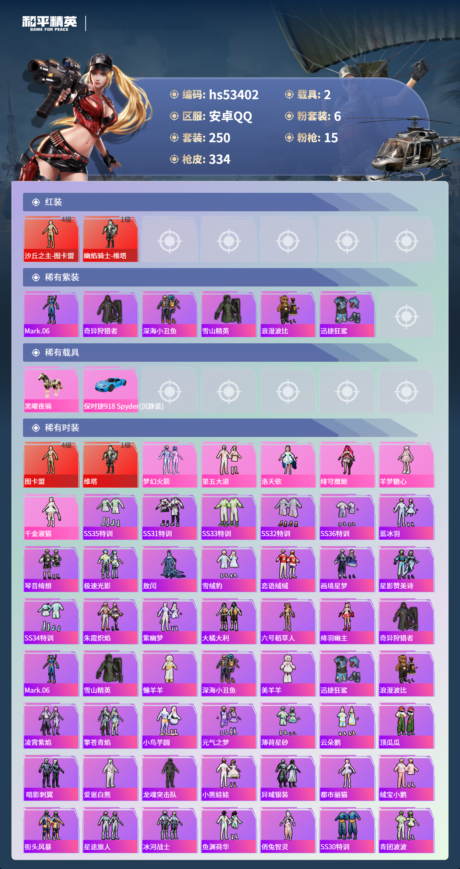 HPSJ3436944和平精英账号详情图5 HPSJ3436944和平精英账号详情图5