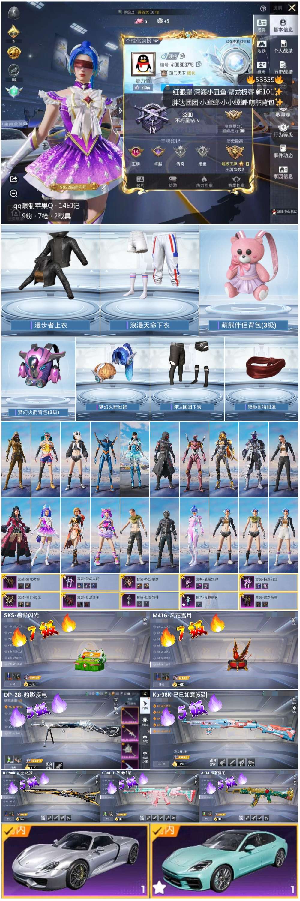 HPSJ3436856和平精英账号详情图2