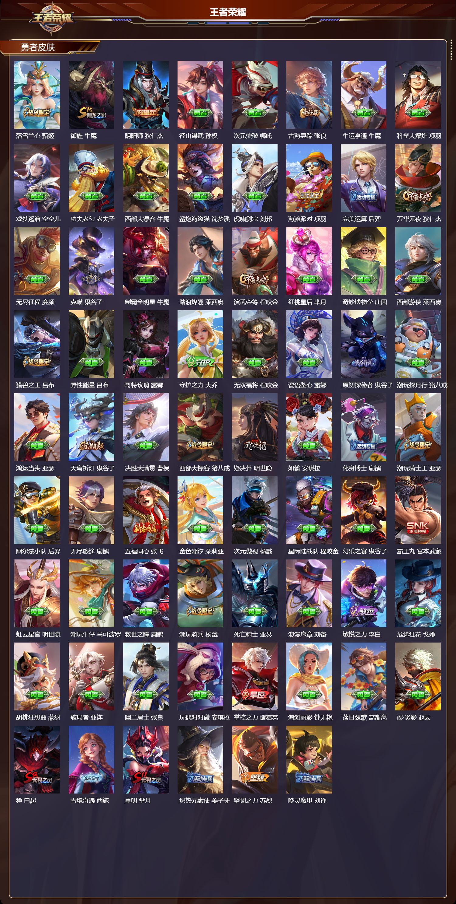 WZMK3445171王者荣耀账号详情图5