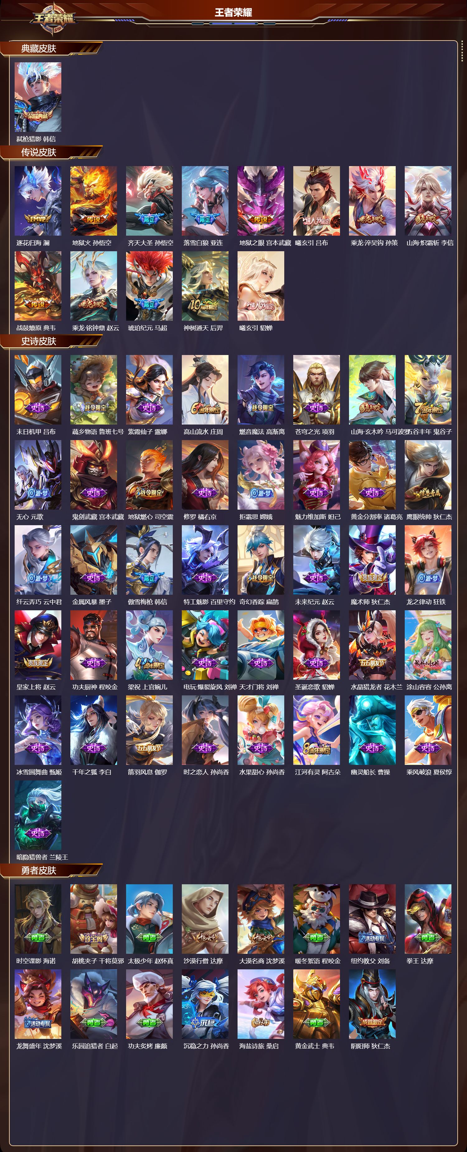 WZQM3476576王者荣耀账号详情图3