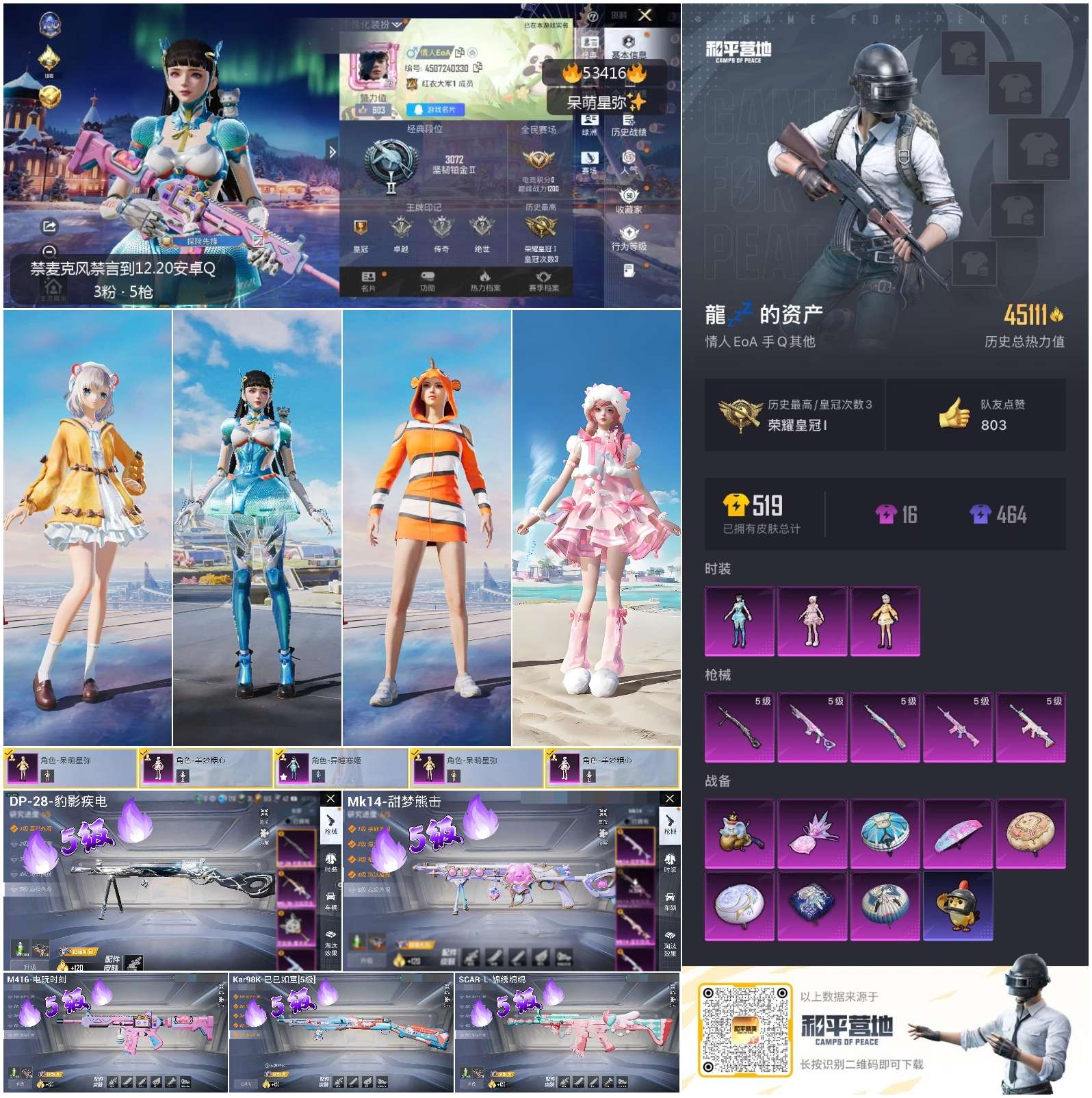 HPSJ3436805和平精英账号详情图2