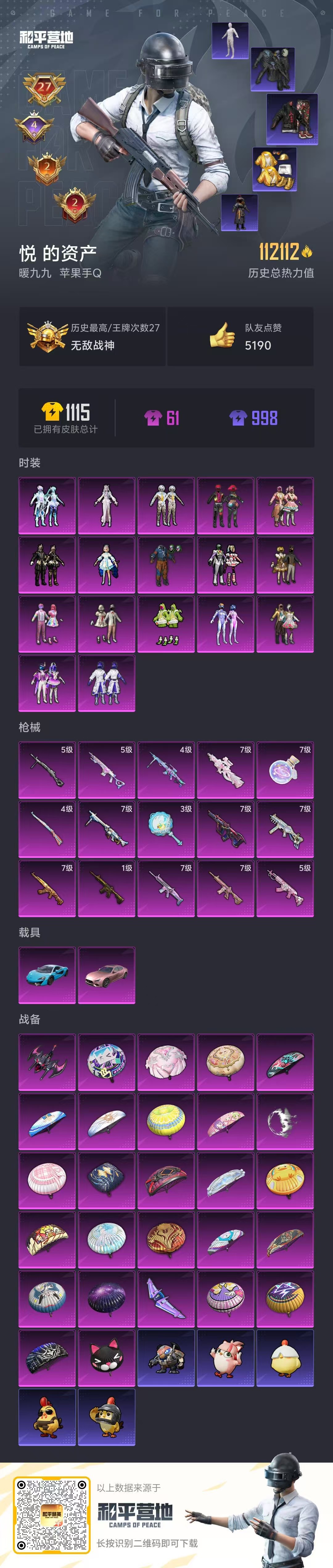 HPSJ3437560和平精英账号详情图2